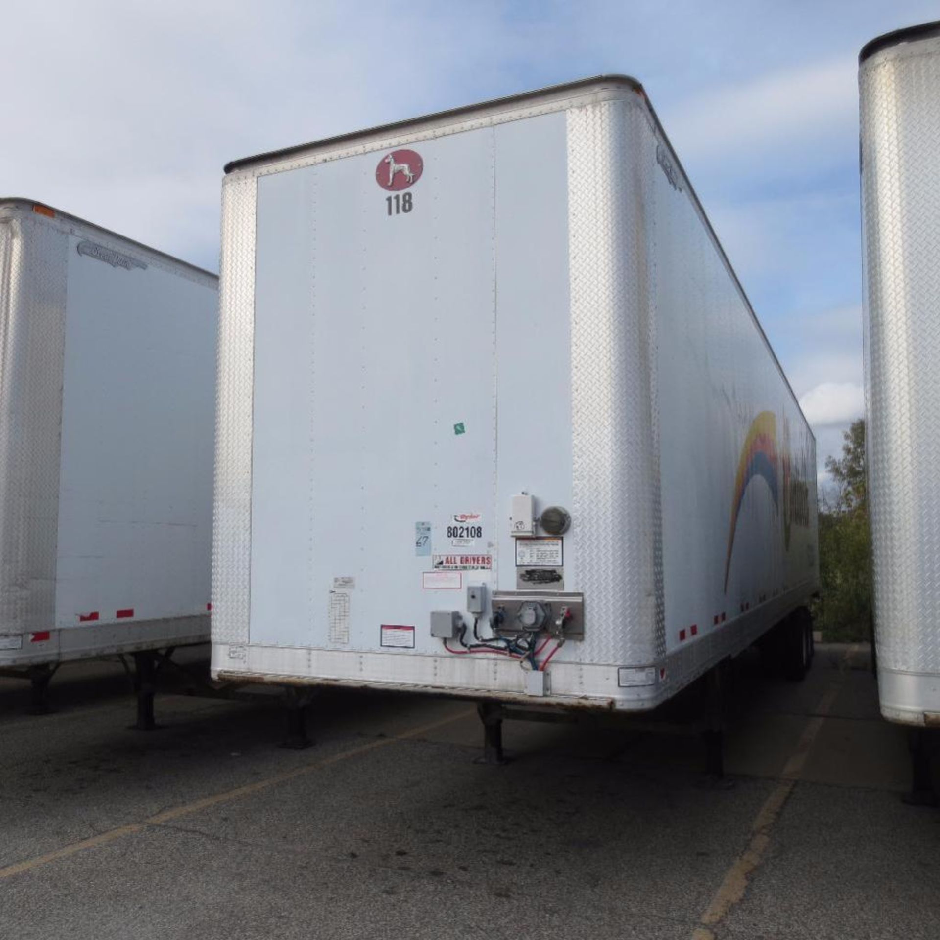 Great Dane 48' Dry Trailer, 13' 6" Hight, 95" Wide, Year 2007, Vin 1GRAA96227B707846, Rider # 802108