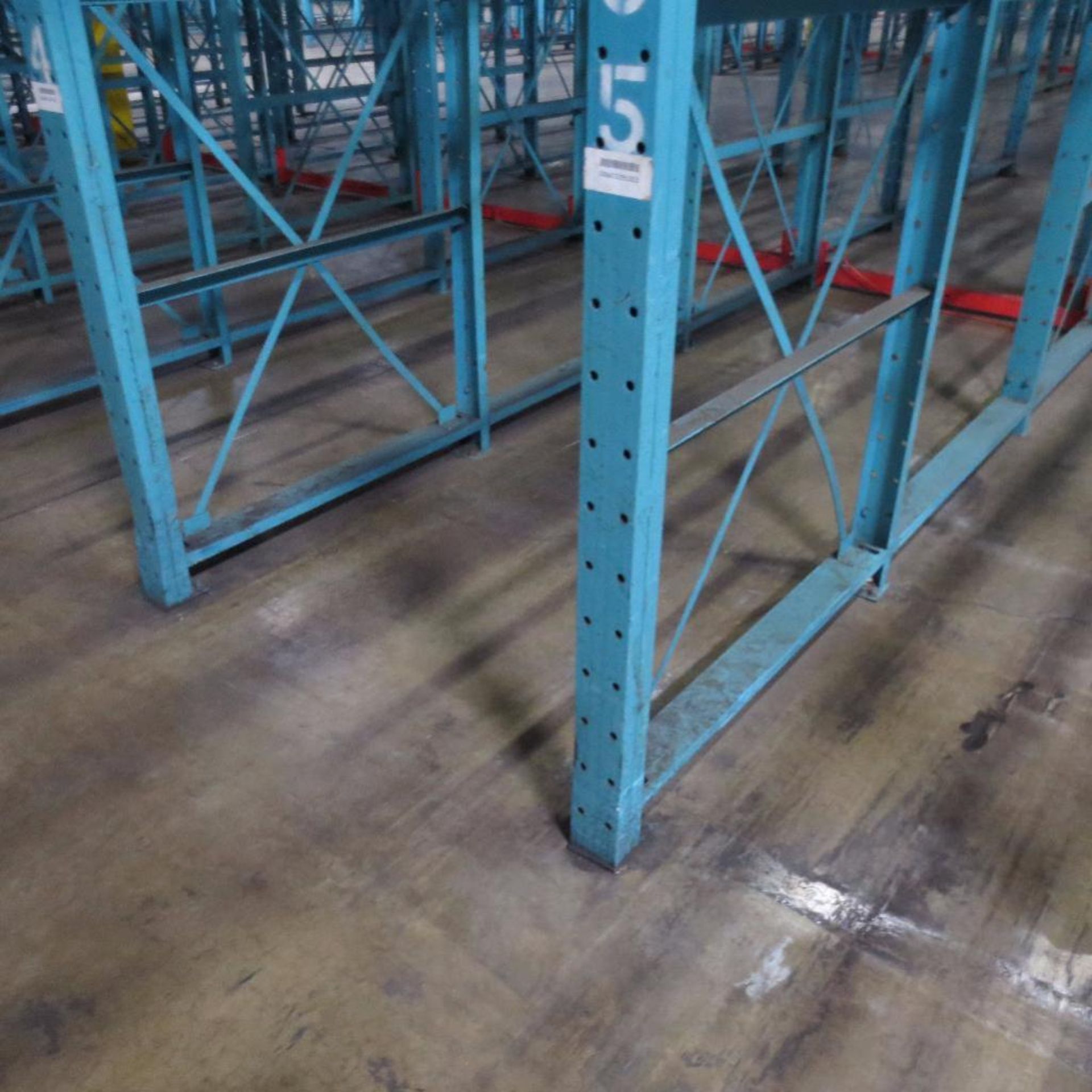 (35) Section of Pallet Racking, For Tall Stacked Pallets, 157' X 12' Deep Foot Print, 24' Tall - Image 4 of 6