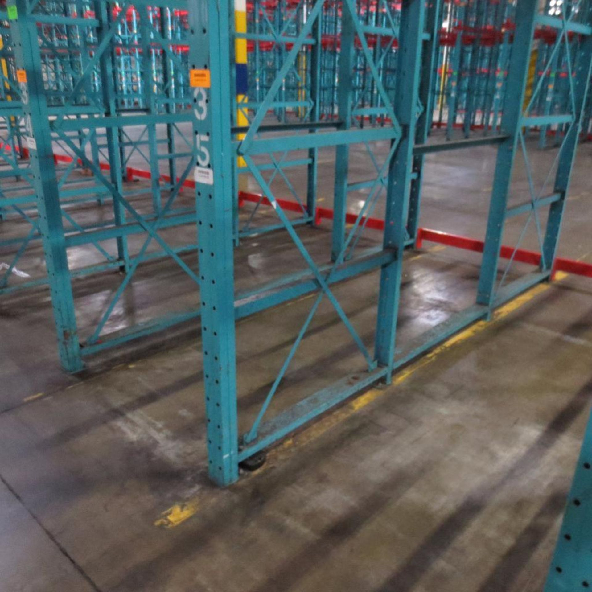 (35) Section of Pallet Racking, For Tall Stacked Pallets, 154' X 12' Deep Foot Print, 24' Tall - Image 3 of 5