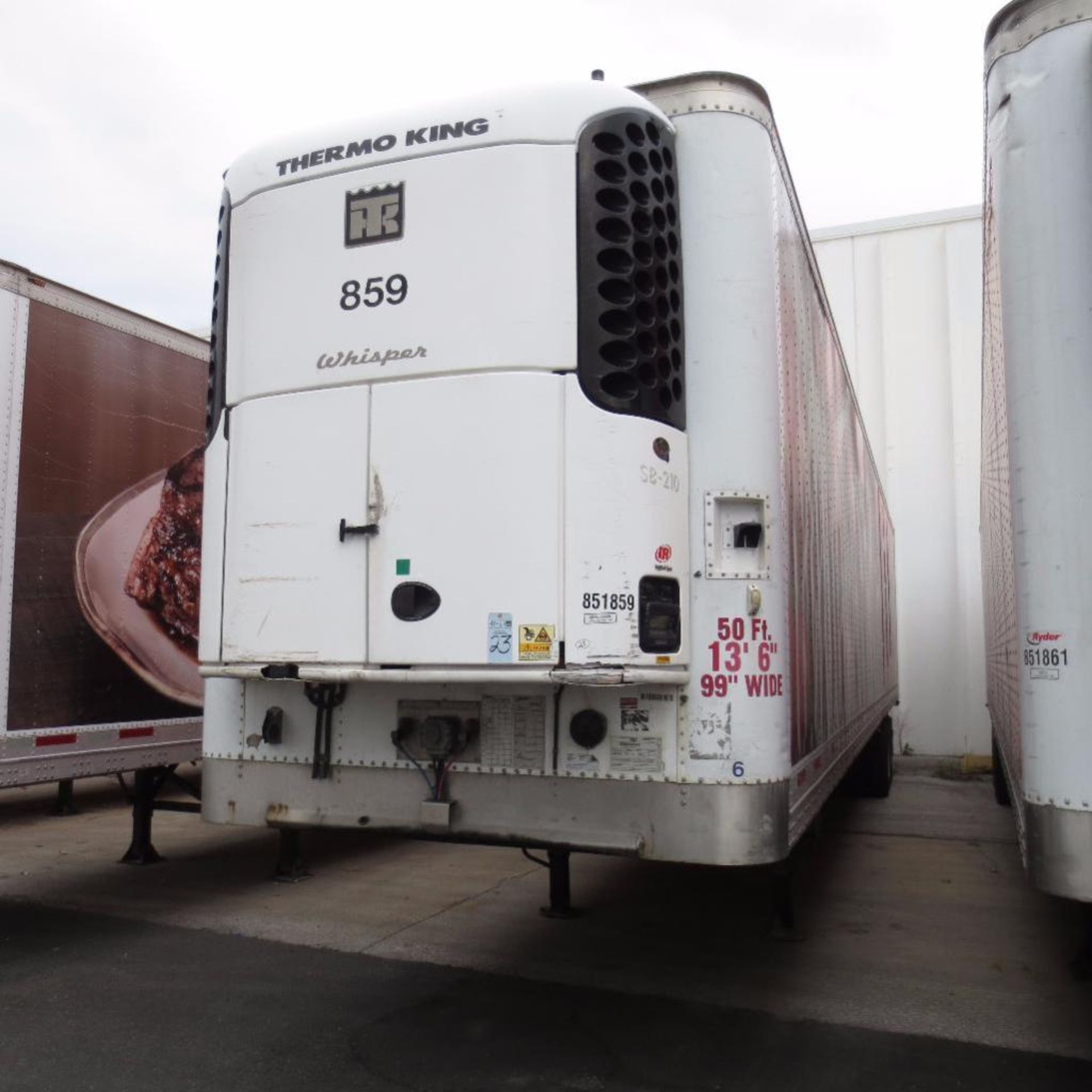 Wabash 50' Reefer Trailer, 13' 6" Hight, 99" Wide, Year 2006, Vin 1JJV502W76L989115, Rider # 851859,