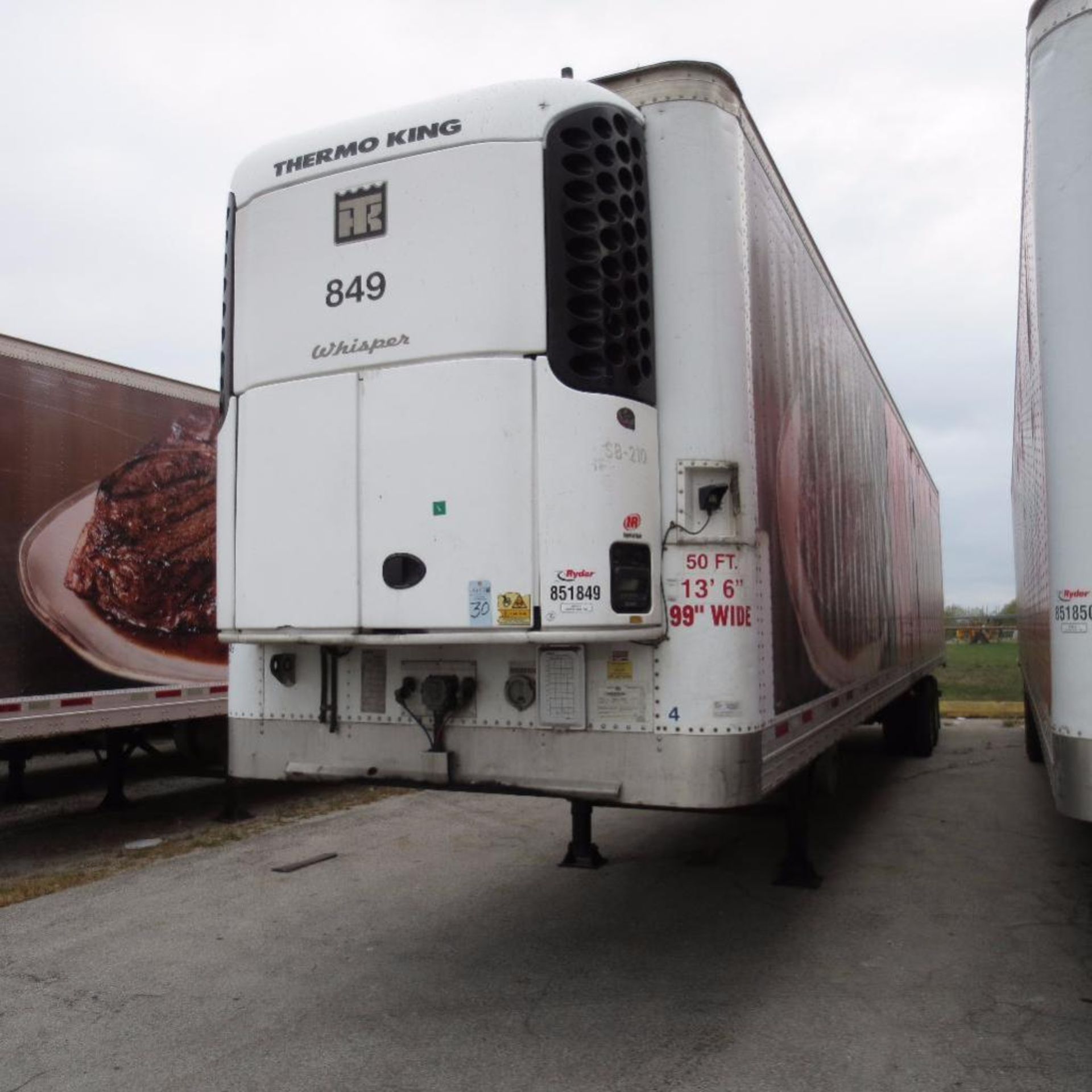 Wabash 50' Reefer Trailer, 13' 6" Hight, 99" Wide, Year 2006, Vin 1JJV502W36L978371, Rider # 851849,