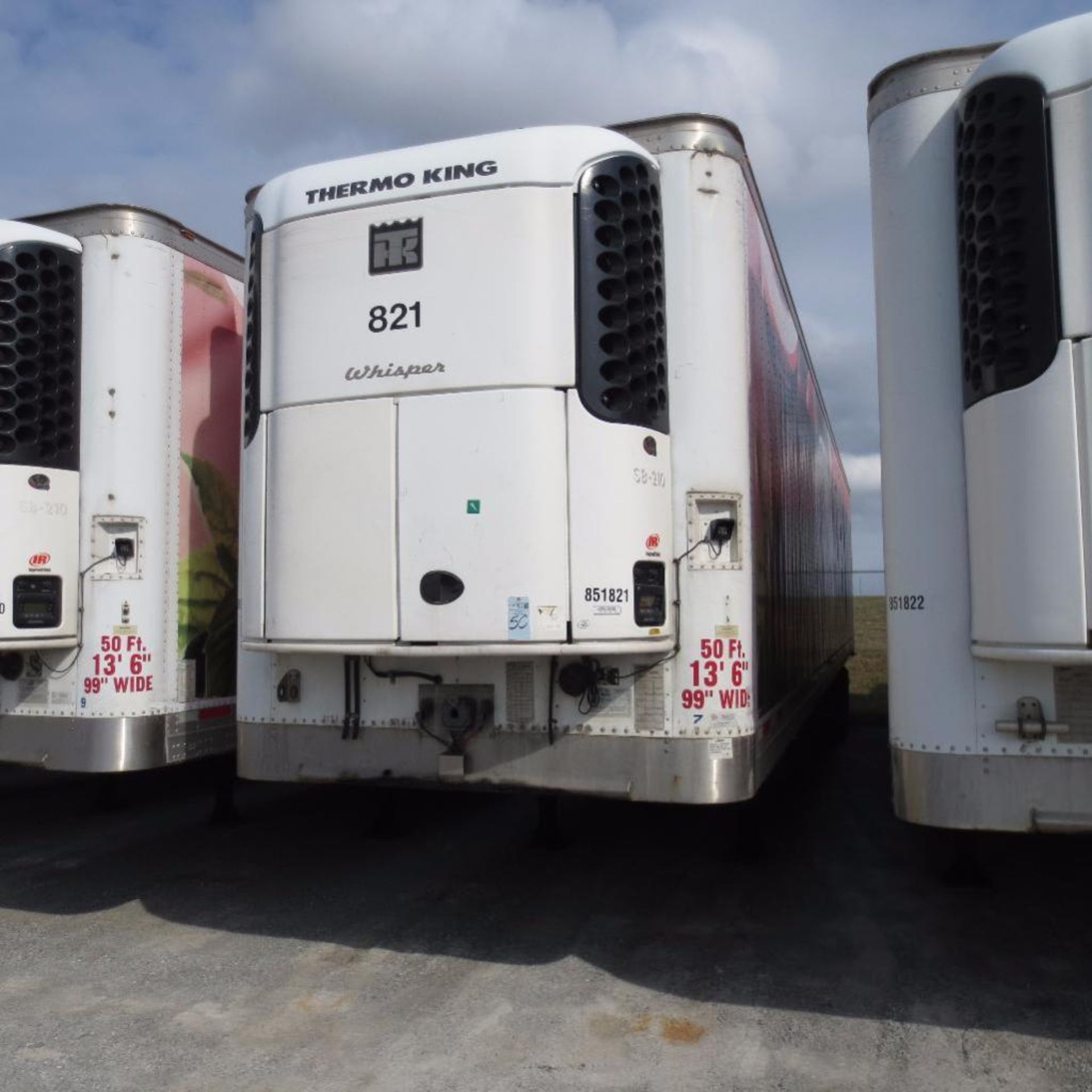 Wabash 50' Reefer Trailer, 13' 6" Hight, 99" Wide, Year 2008, Vin 1JJV512W08L103127, Rider # 851821,