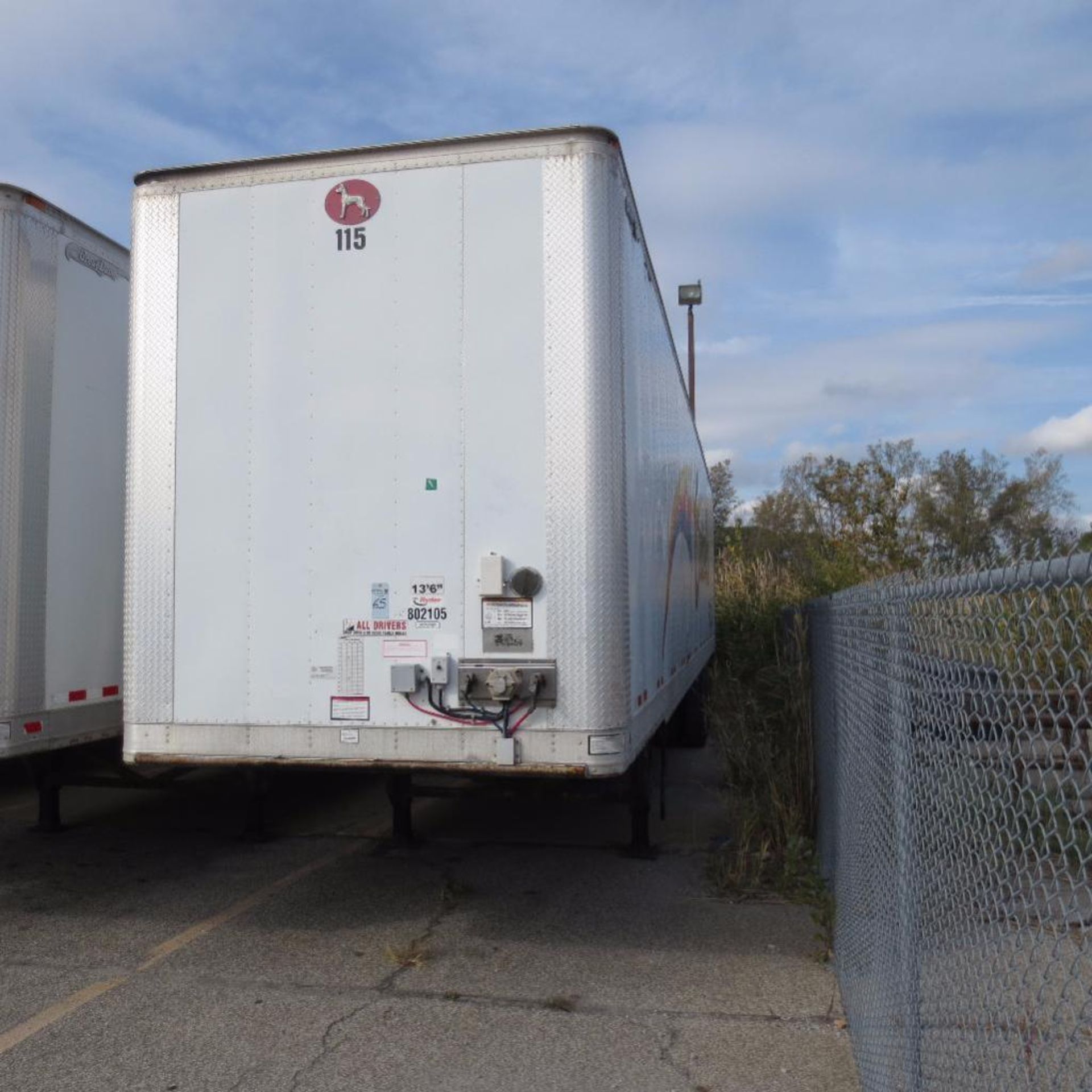 Great Dane 48' Dry Trailer, 13' 6" Hight, 95" Wide, Year 2007, Vin 1GRAA96277B707843, Rider # 802105 - Image 2 of 5