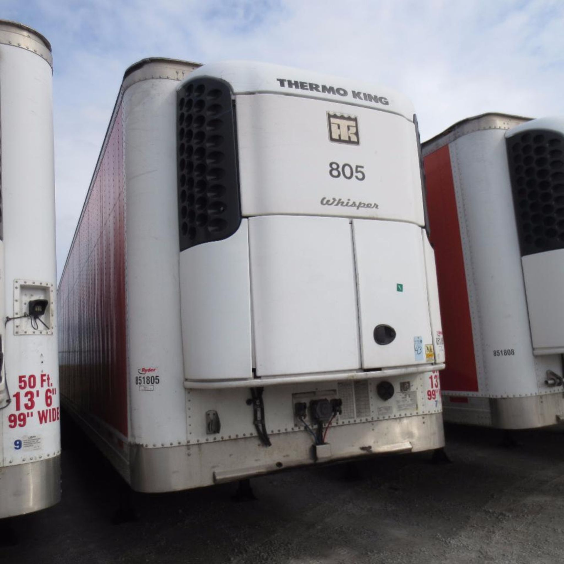 Wabash 50' Reefer Trailer, 13' 6" Hight, 99" Wide, Year 2007, Vin 1JJV502W67L080347, Rider # 851805, - Image 6 of 6