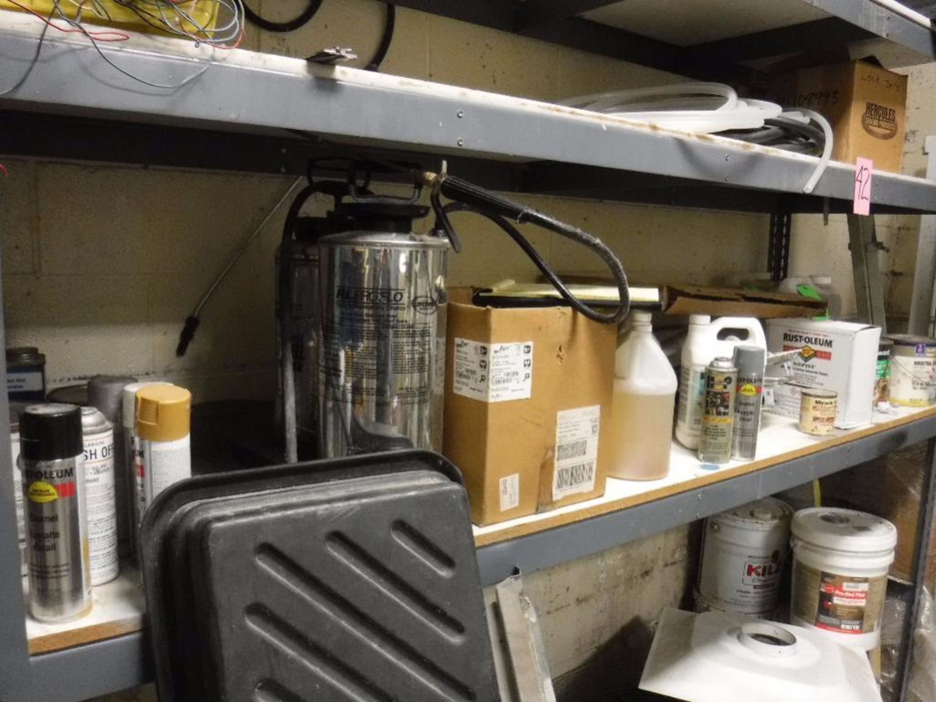 (3) Gray Shelf Units with Contents-Lights, Pump, Electric Box, Sprayers, Fans, Hose, etc. (2) Gear B - Image 10 of 12