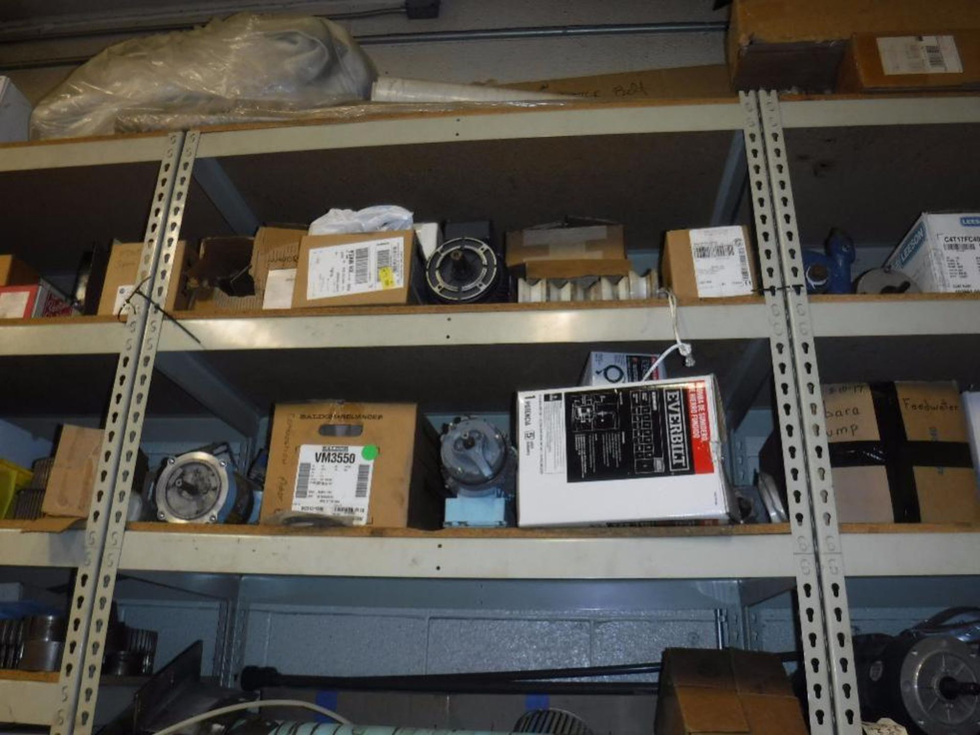 (4) Sections of Racking with Contents, Electricl, Gears, Motors, Shafts, Chain, Castors,, Gear Boxes - Image 5 of 12