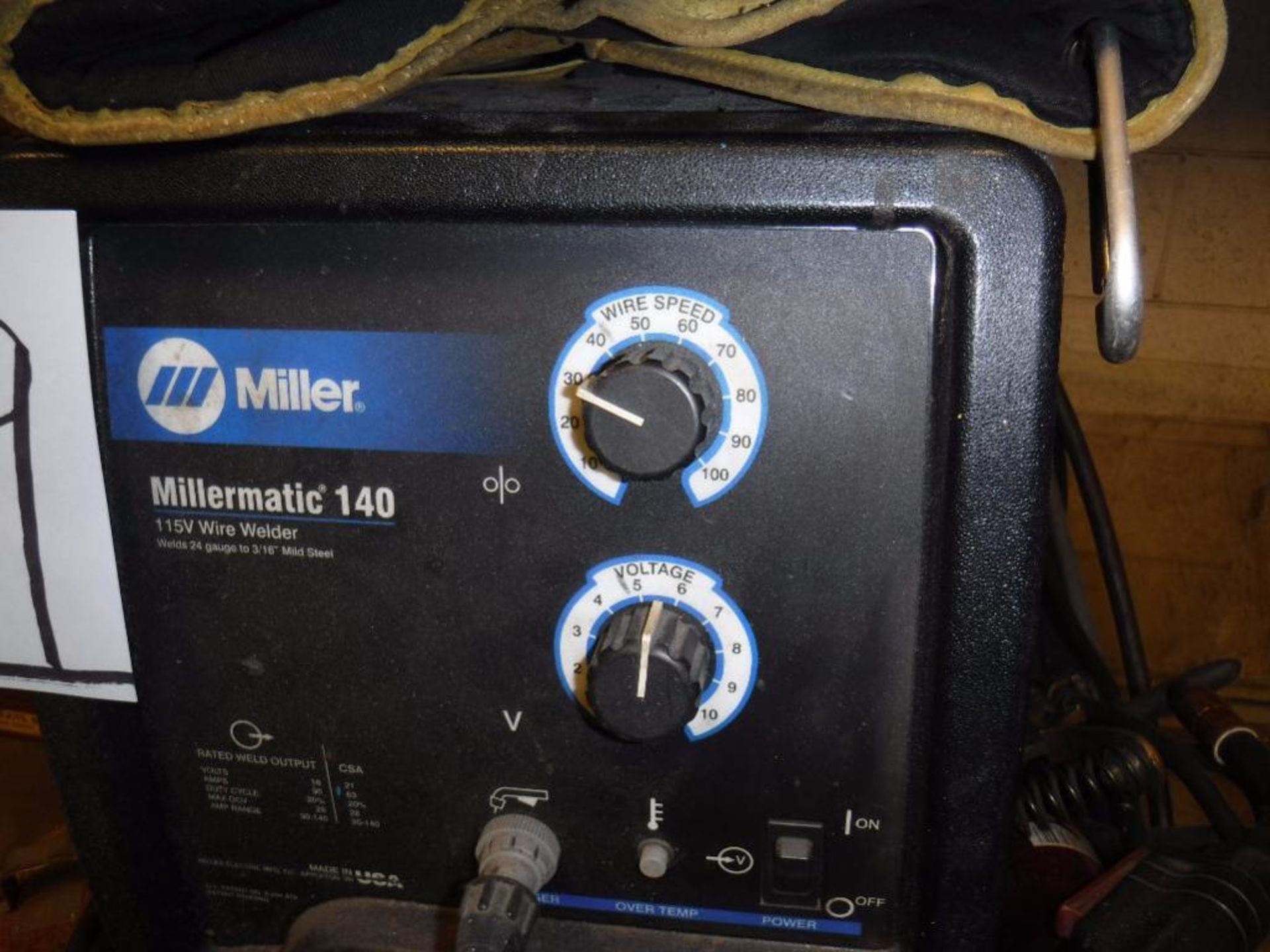 Miller MillerMatic 140 115v, Wire Welder with Helmut, Gloves, Cart, (No Tank and No Thunderbolt XL W - Image 3 of 5