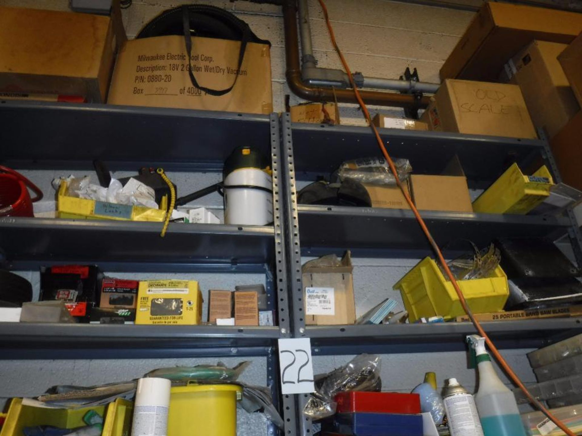 (4) Sections of Grey Racks and (4) Stack Units with Contents, Fittings, Fastners, Filters, Plugs, et - Image 2 of 6