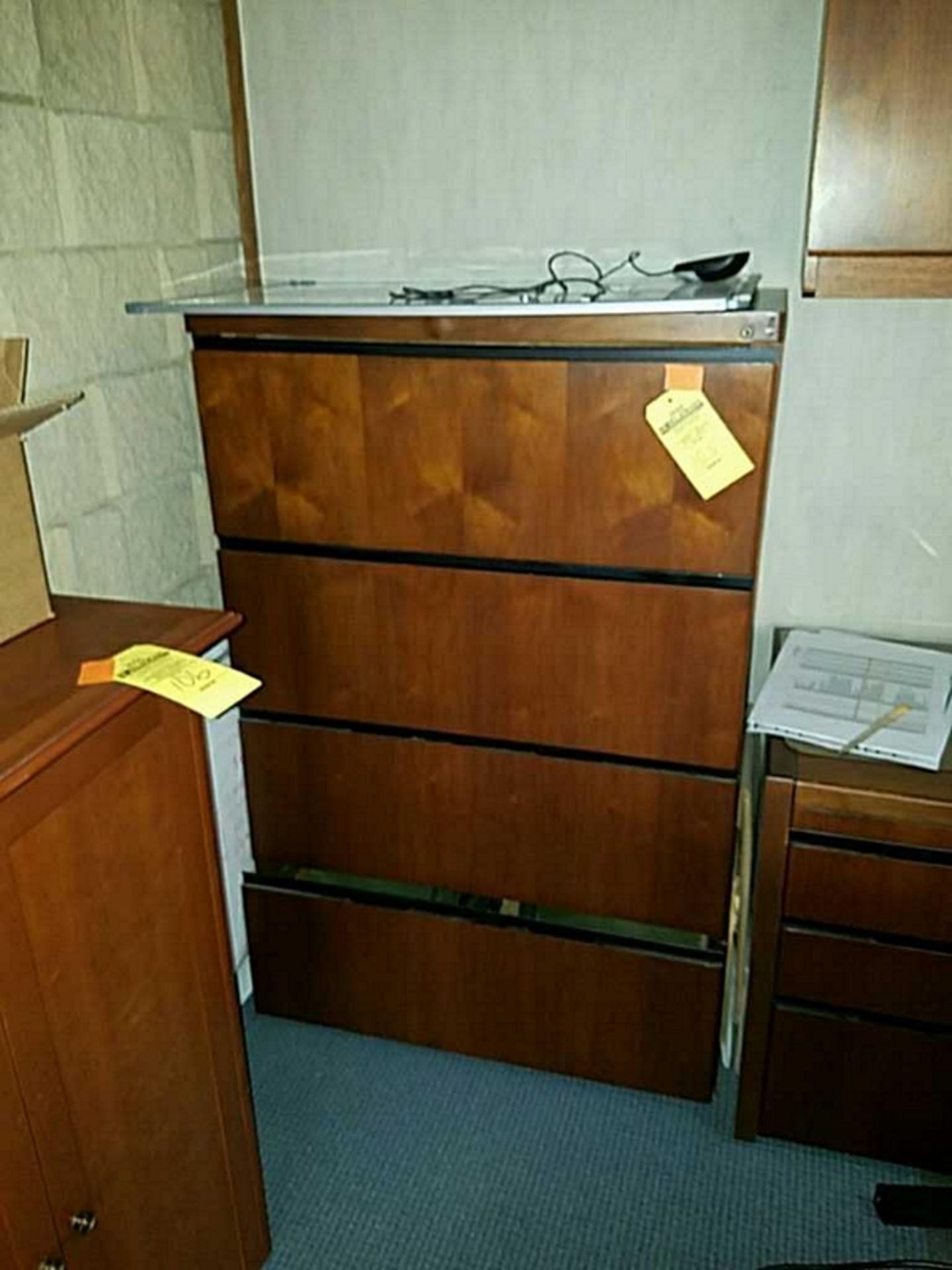 Four drawer executive filing cabinet and grease