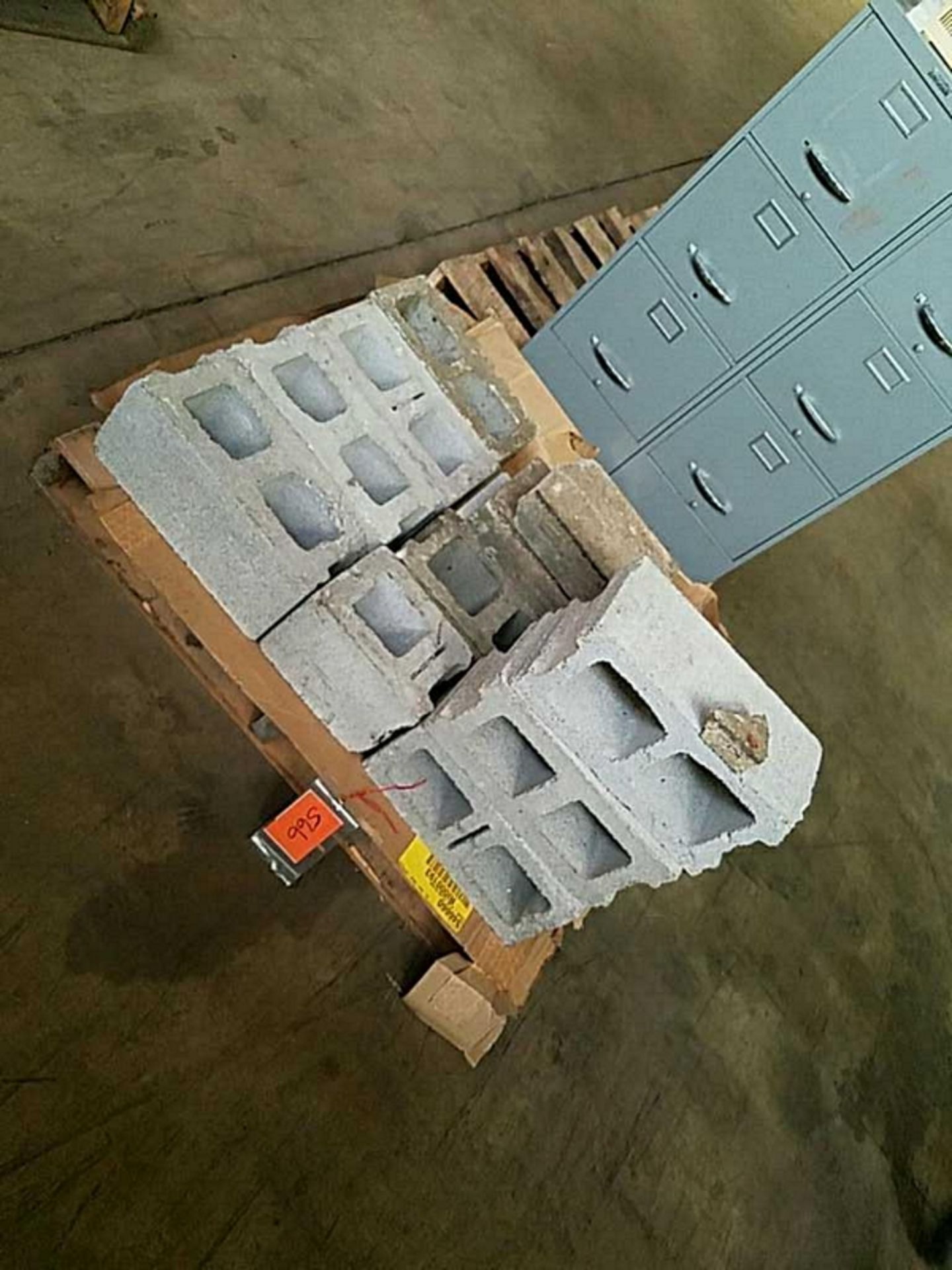 Two partial pallets of concrete block