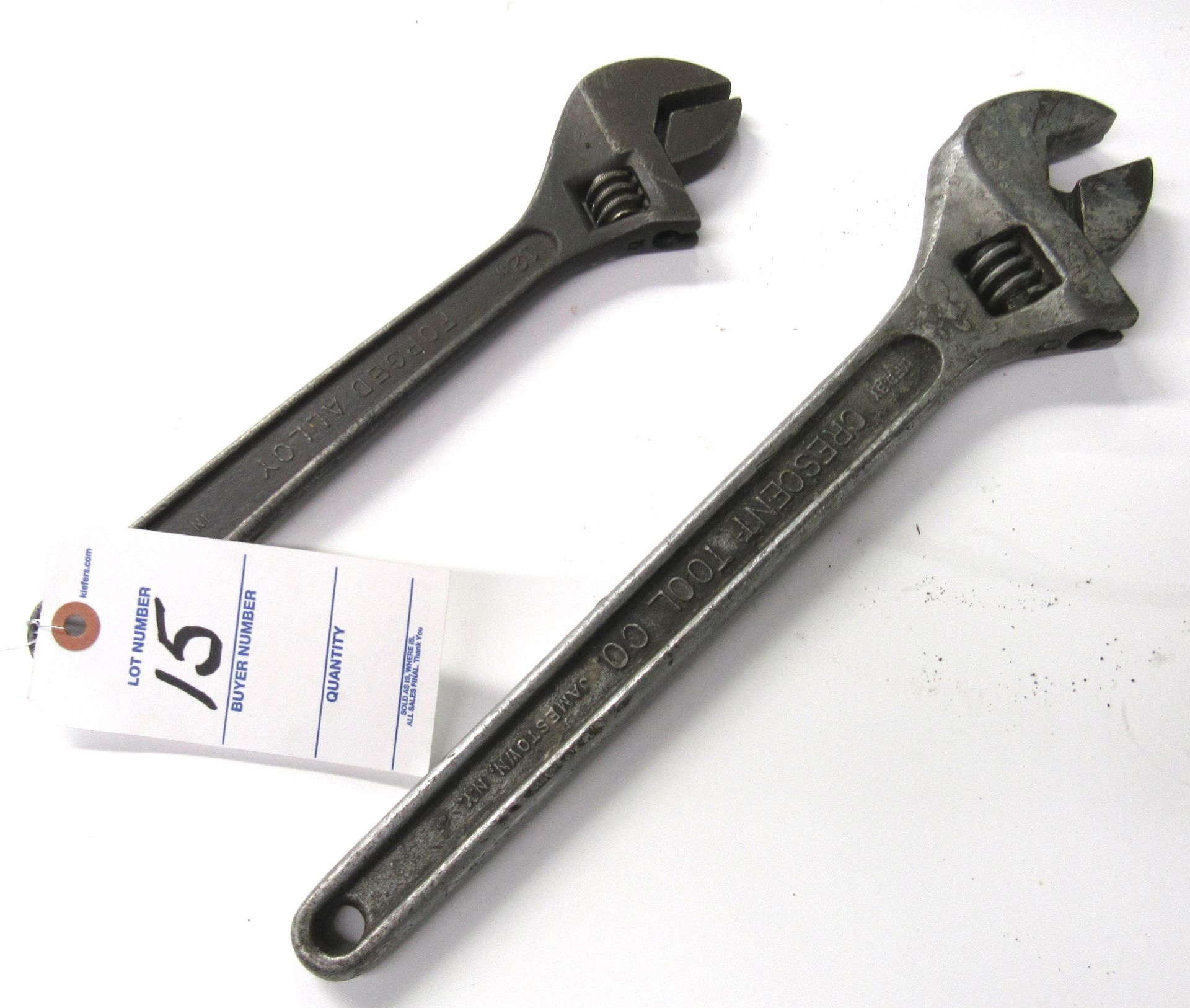 2-Cresent 15" & 12" Adjustable Wrenches