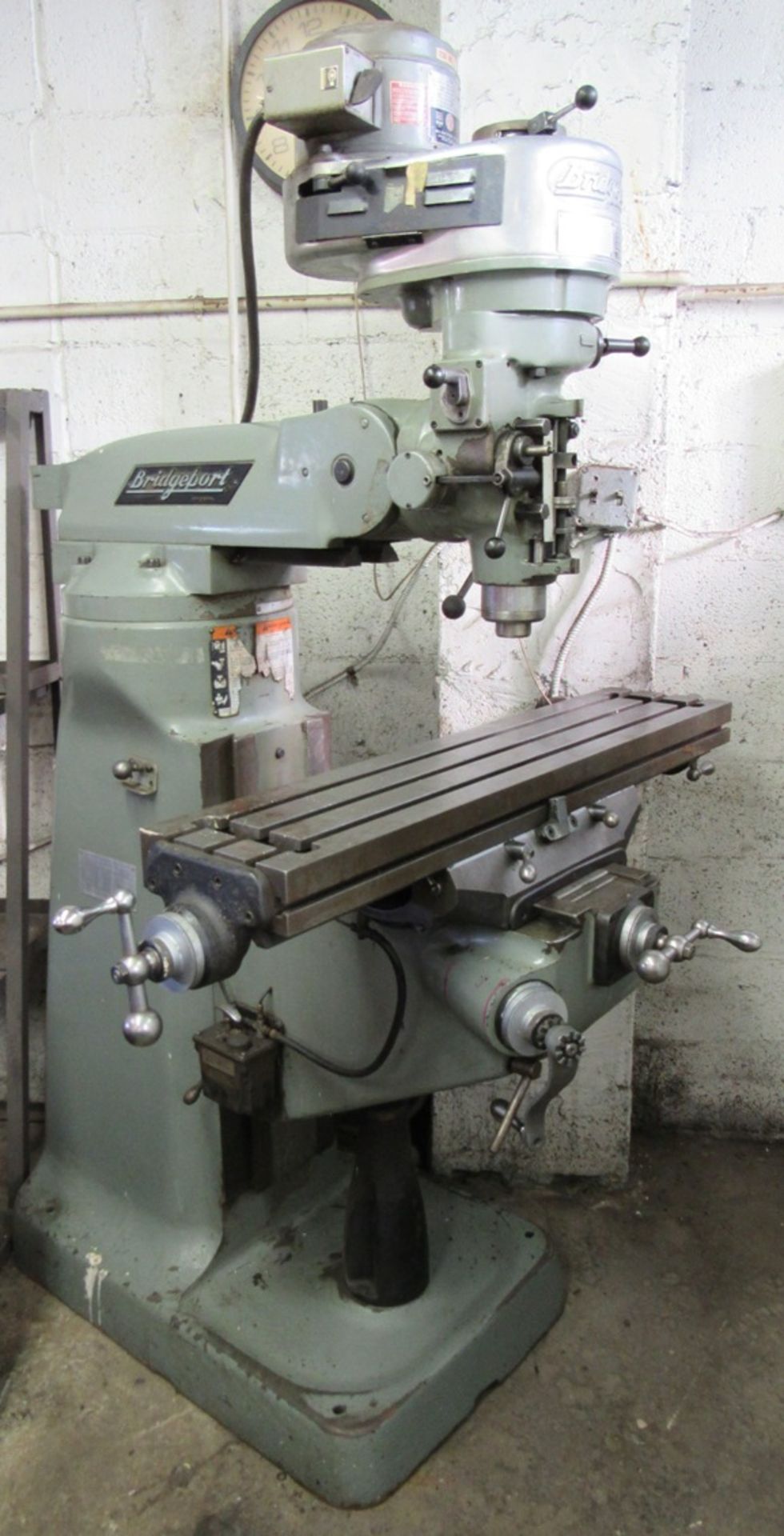 Bridgeport Model J 1HP Milling Machine - S/N 12BR238807, Spindle Speeds 80-2720 RPM, 9" x 42" Table,