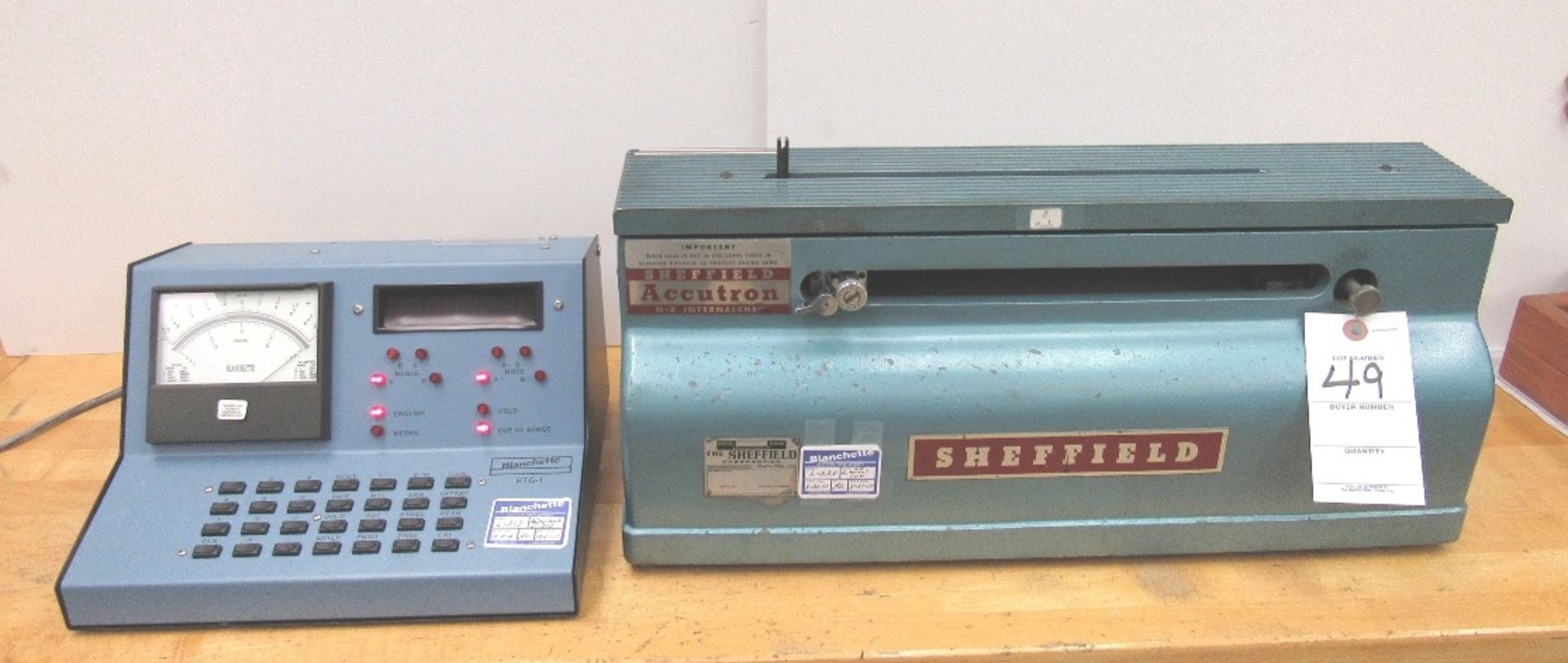 Blanchette Sheffield Mod.N-9 Internal Chek Internal Comparator W/Blanchette BTG-1 Amplifier