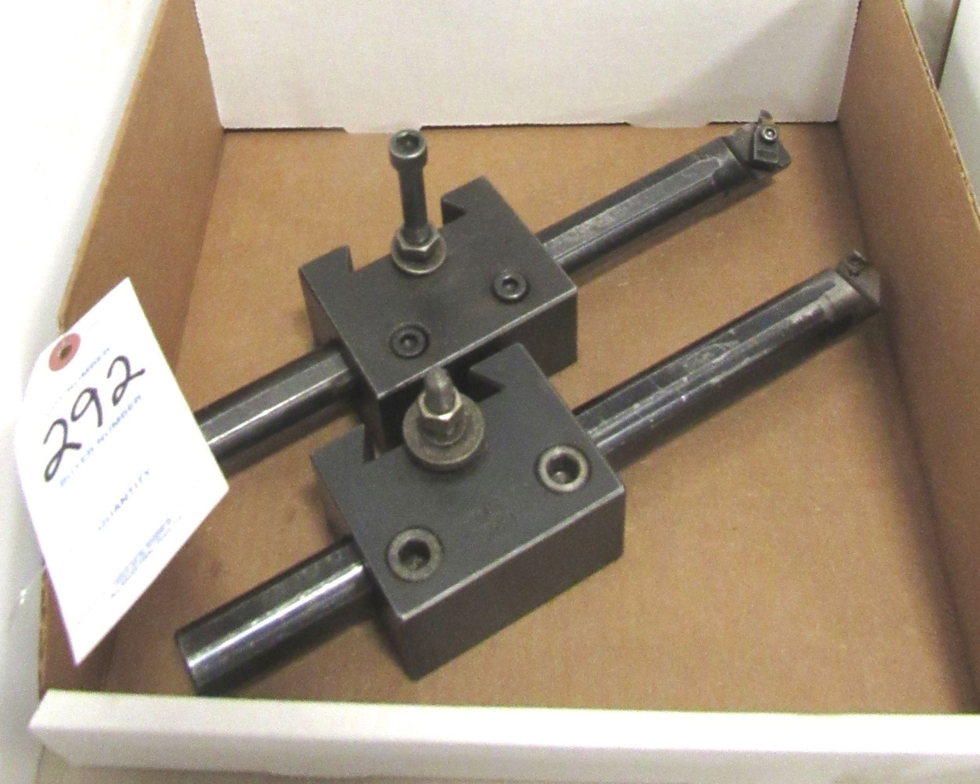 (2) Aloris CXA4 Boring Bar Holders w/ Boring Bars