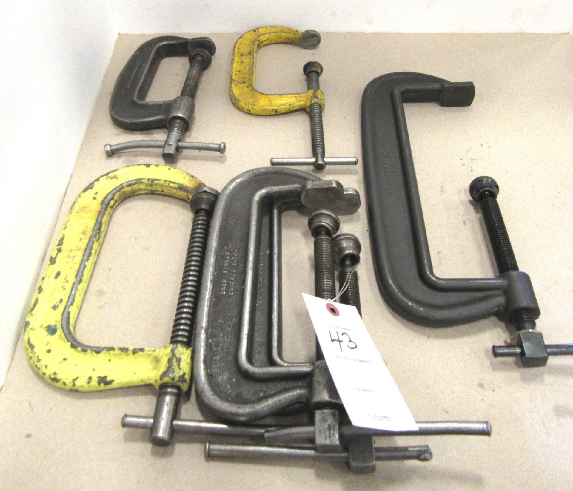 (6) JH Williams Assorted C-Clamps