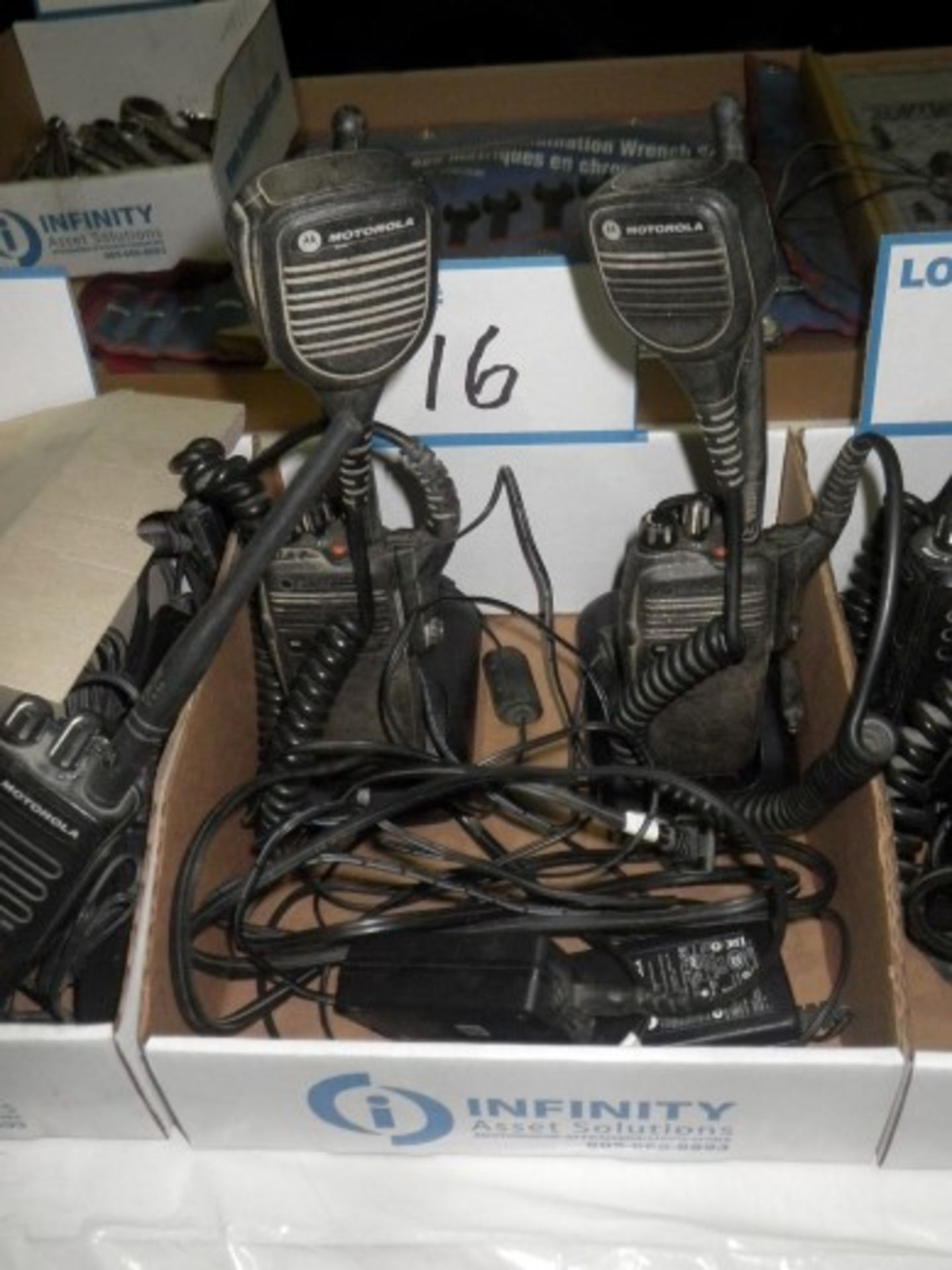 Two Motorolla VHF Radios w/ Chargers (DRY)