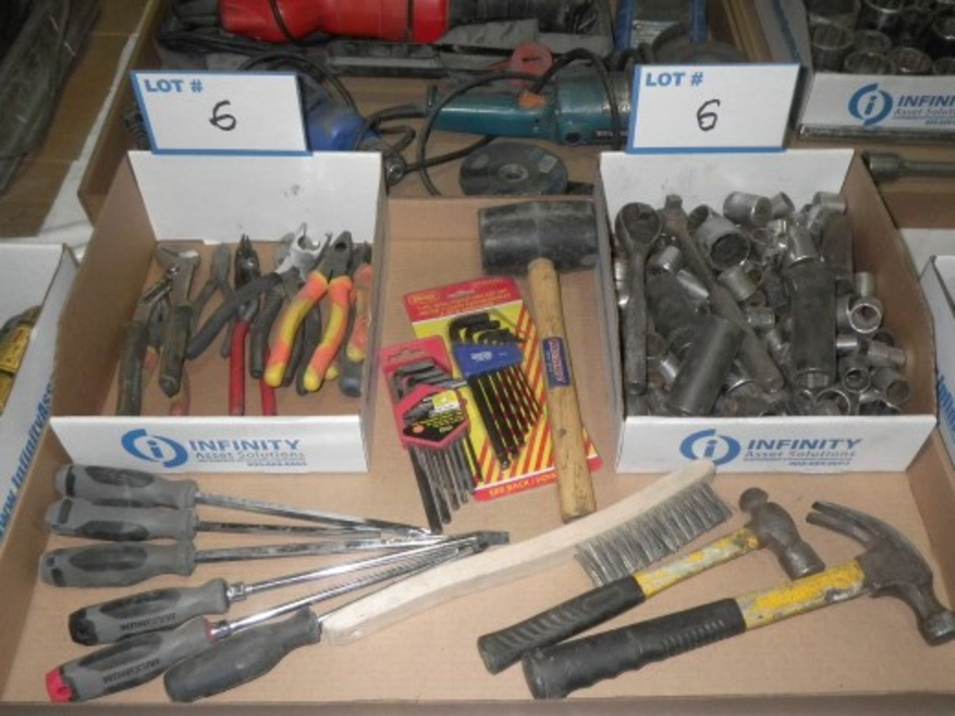 Qty. of Pliers, Sidecutters, Screwdrivers, Rubber Hammer & Misc. Sockets (DRY)