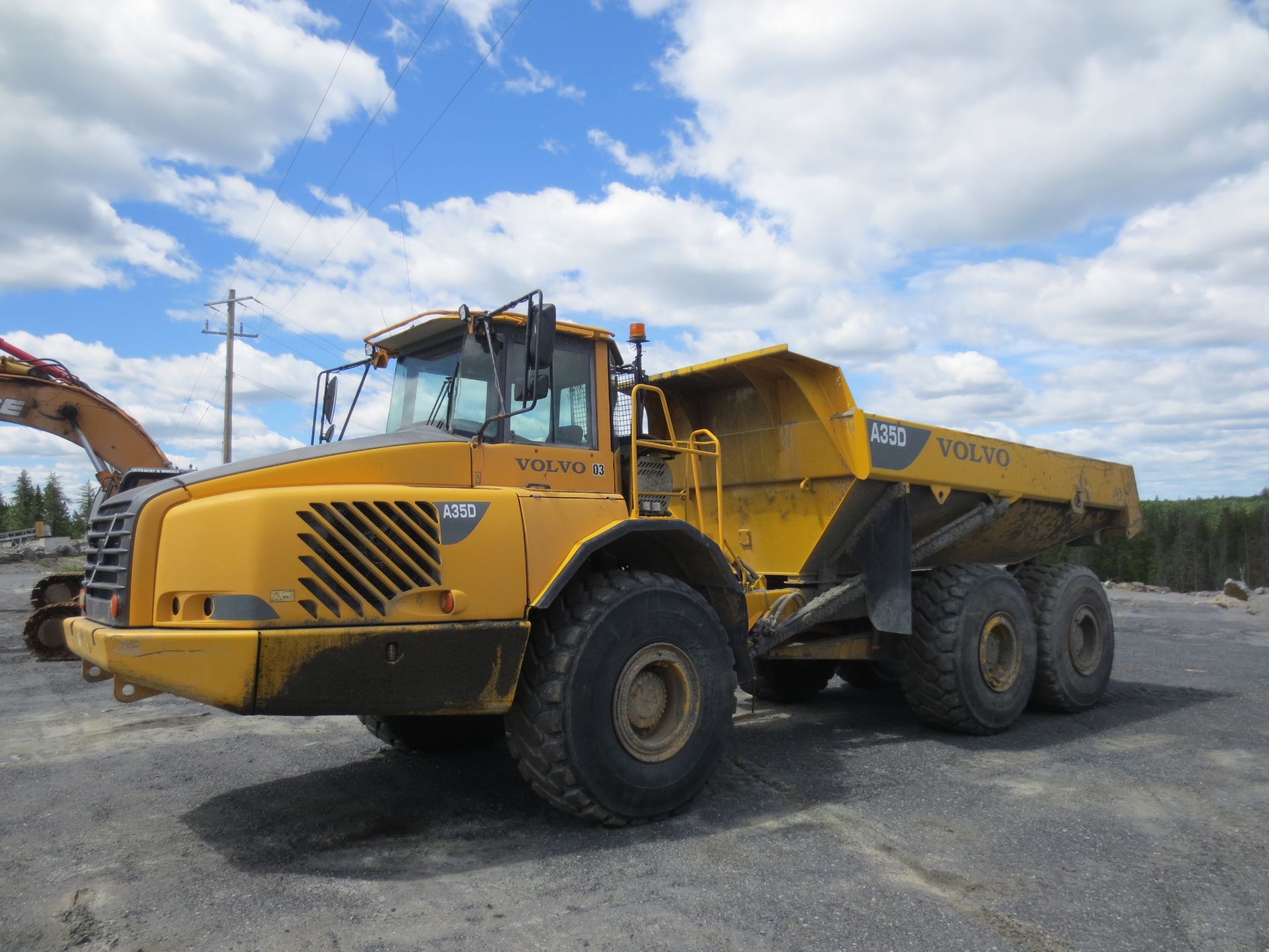 2003 Volvo A35D Articulated Dump Truck, s/n A35DV71067, 26.5R x 25 Tires,14,100 Hours Showing (DRY)