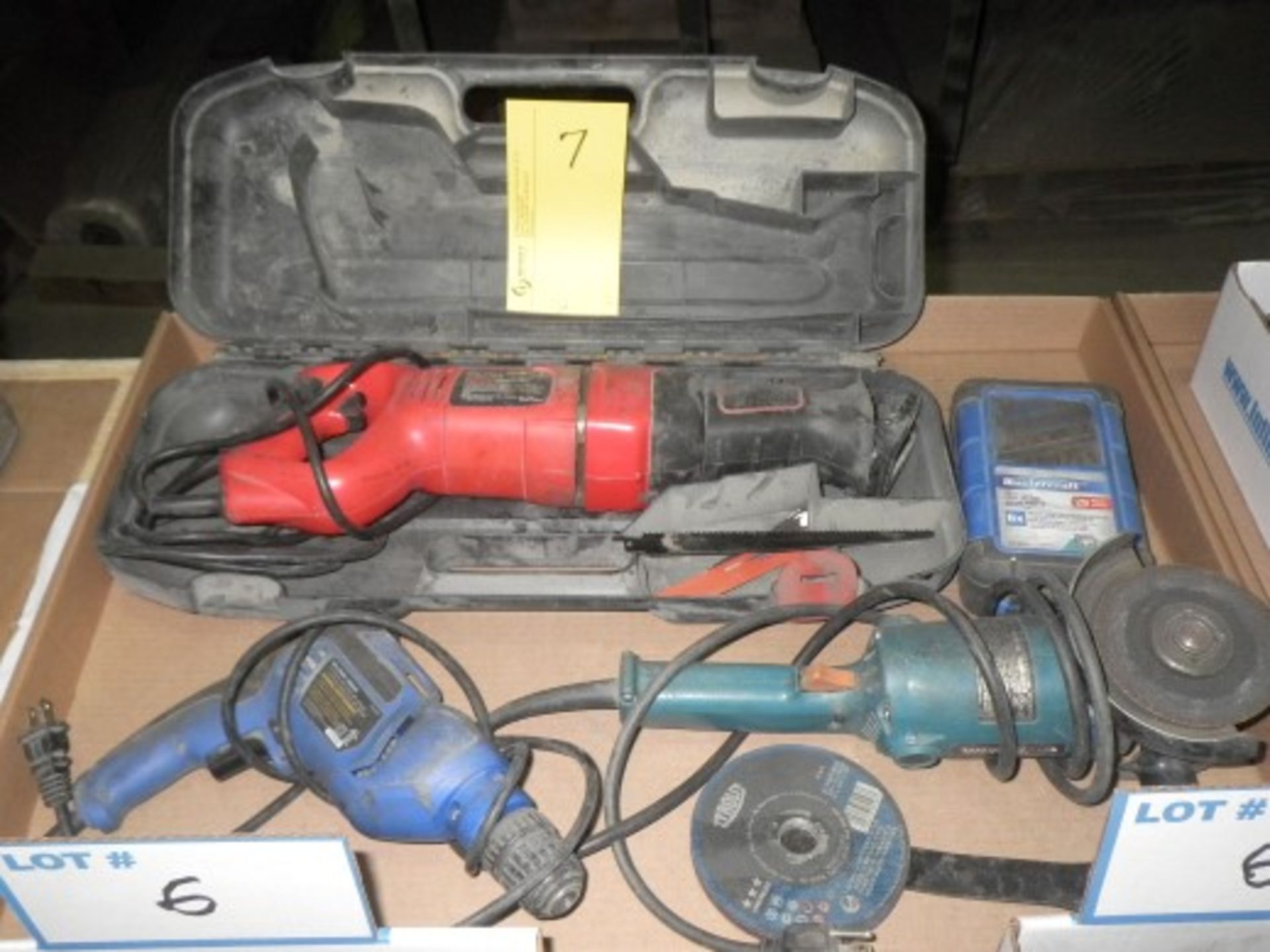 Black & Decker Reciprocating Saw, Makita Angle Grinder & Elec. Drill (DRY)