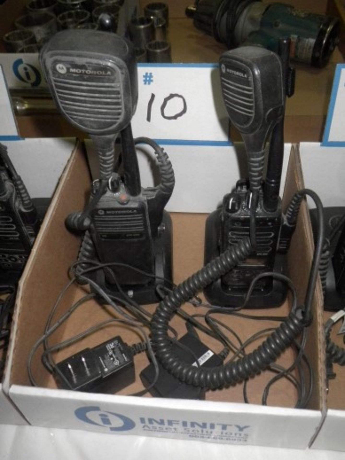 Two Motorolla VHF Radios w/ Chargers (DRY)