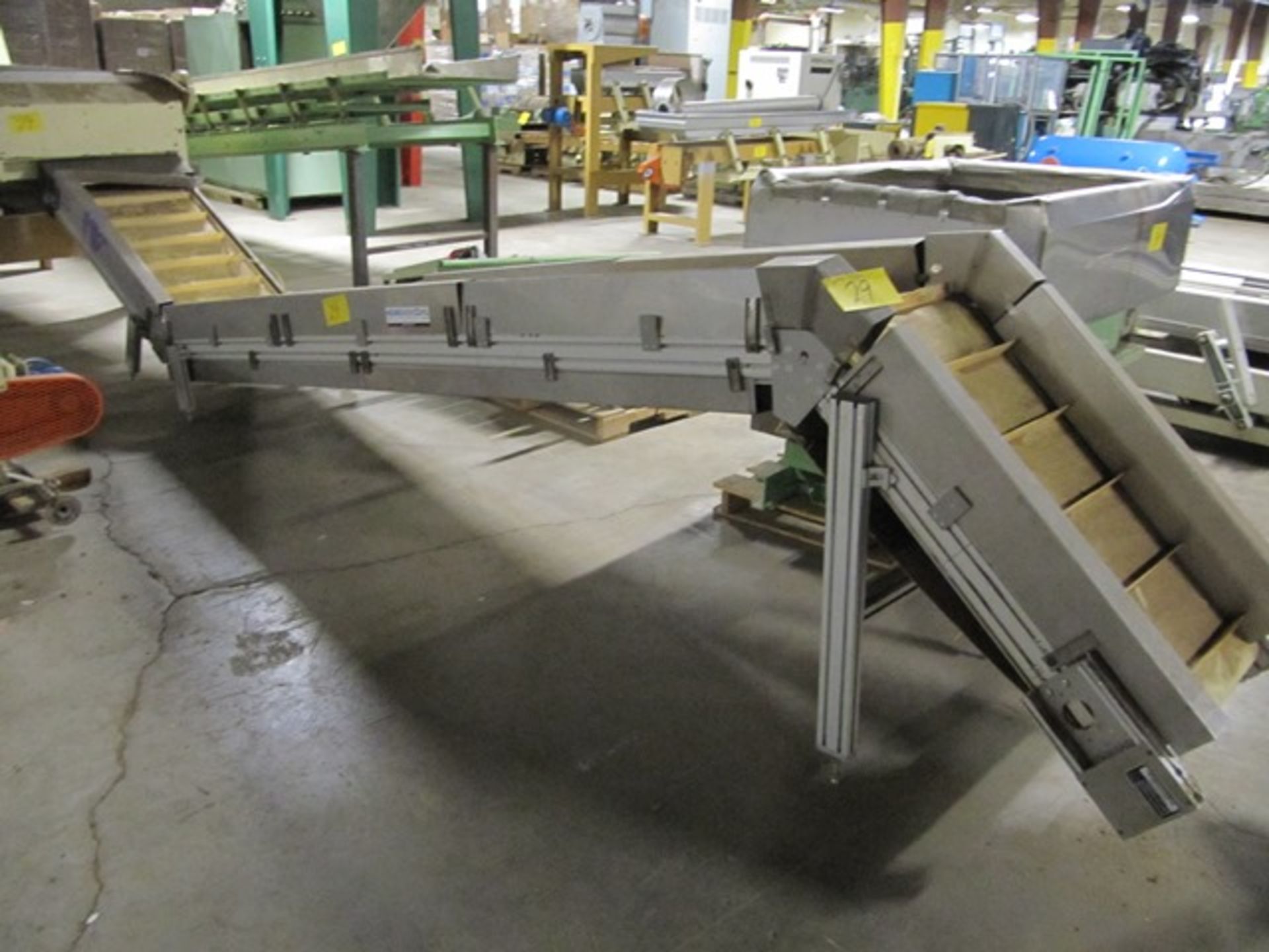 GEN 28"X9' APPROX. BELT SHAKER LINE W/HEINEN KOHL 22"X18' APPROX. INCLINE BELT CONVEYOR - Image 2 of 4