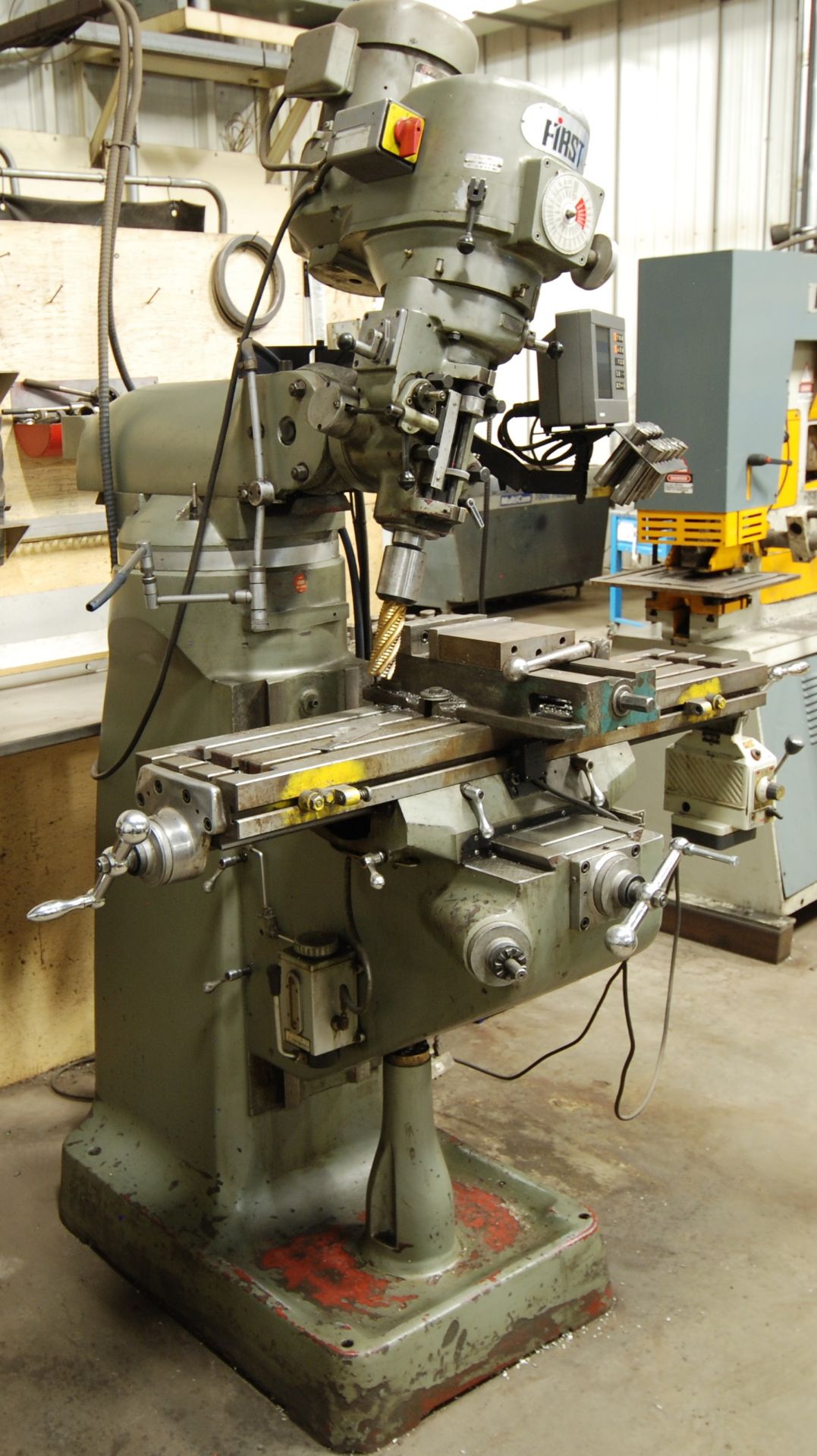FIRST LC-1-1/2 VS 9"X42" R-8 SPINDLE VERTICAL MILLING MACHINE W/HEDIENHAIN 2-AXIS DRO, COLLETS, - Image 2 of 7