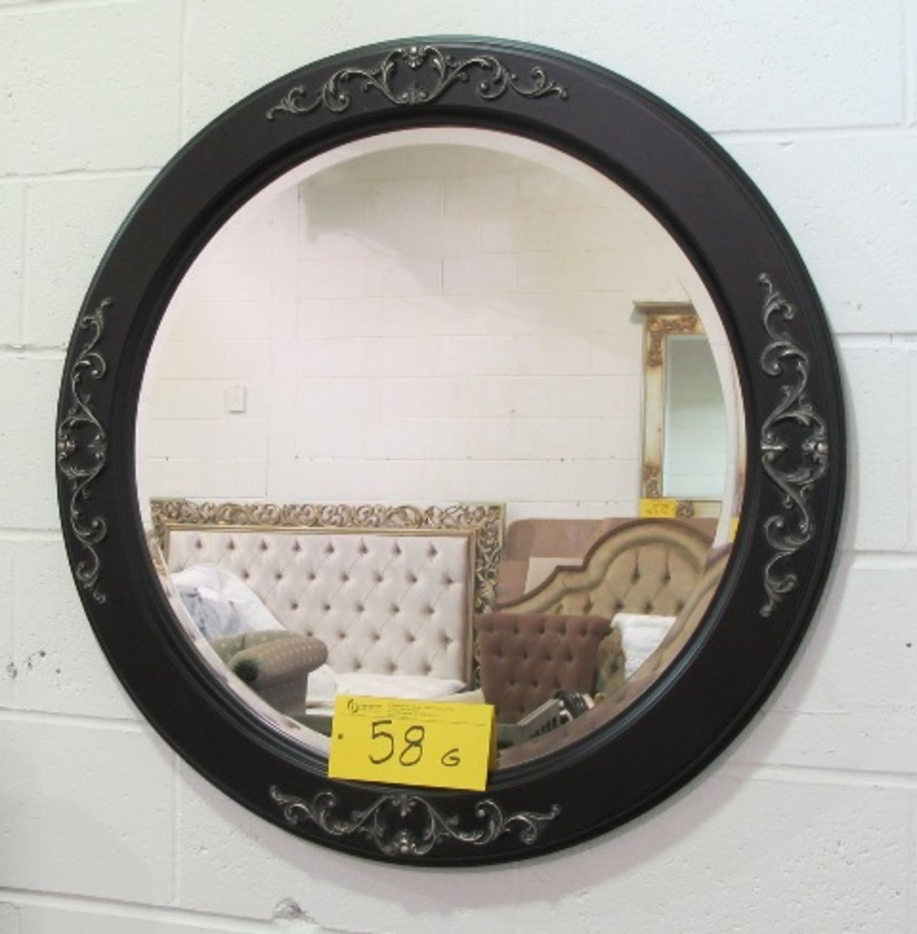 ORLEANS WALL MIRROR, 35"DIA, MSRP $3,500