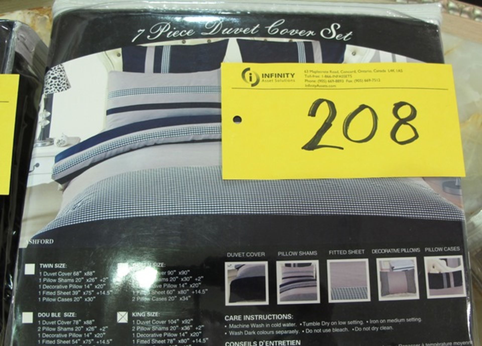 SEASONTEX 7 PIECE KING SIZE DUVET SET