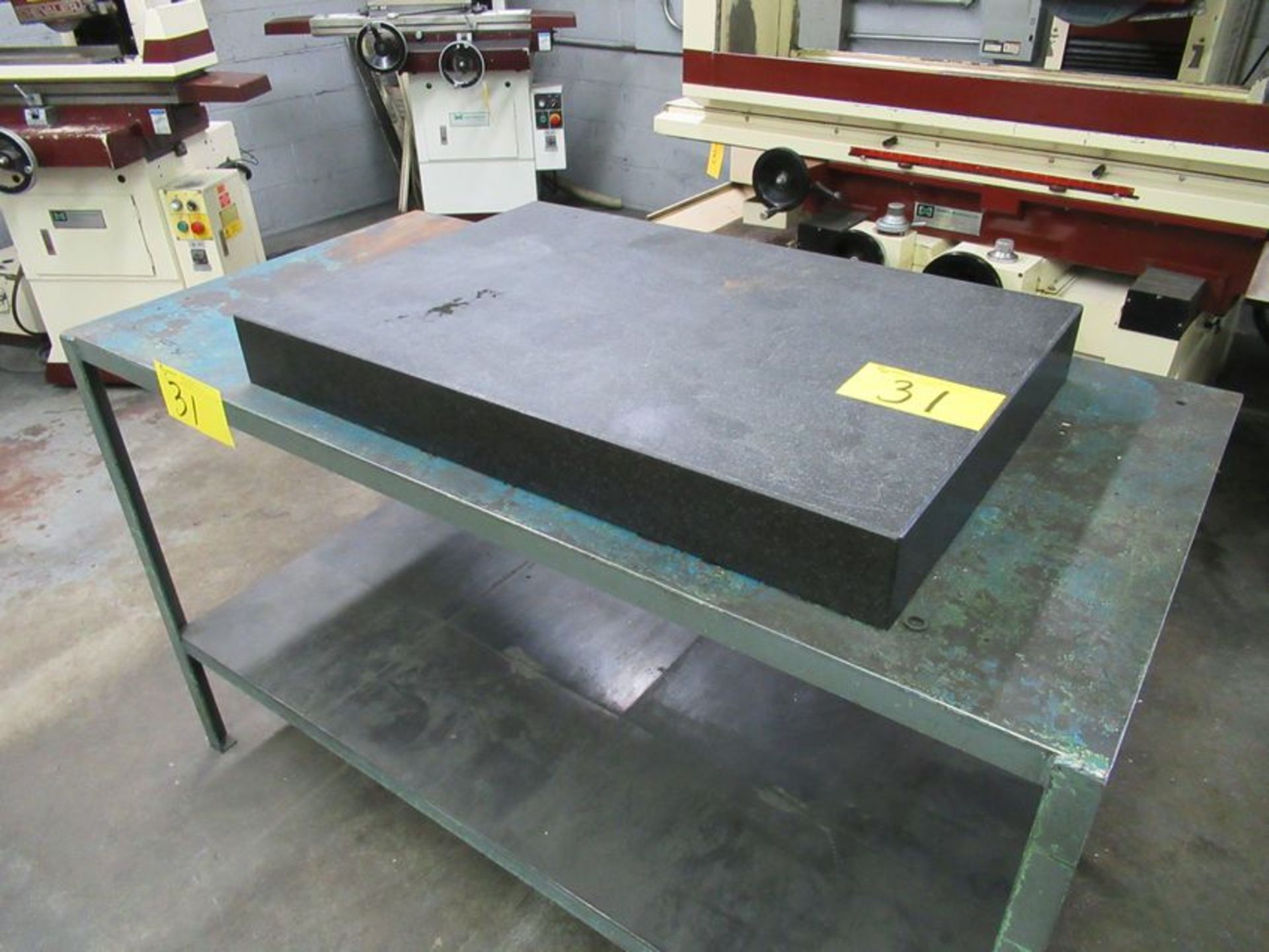 GRANITE 36"X24"X4" SURFACE PLATE W/30"X60" W/STEEL WORK TABLE