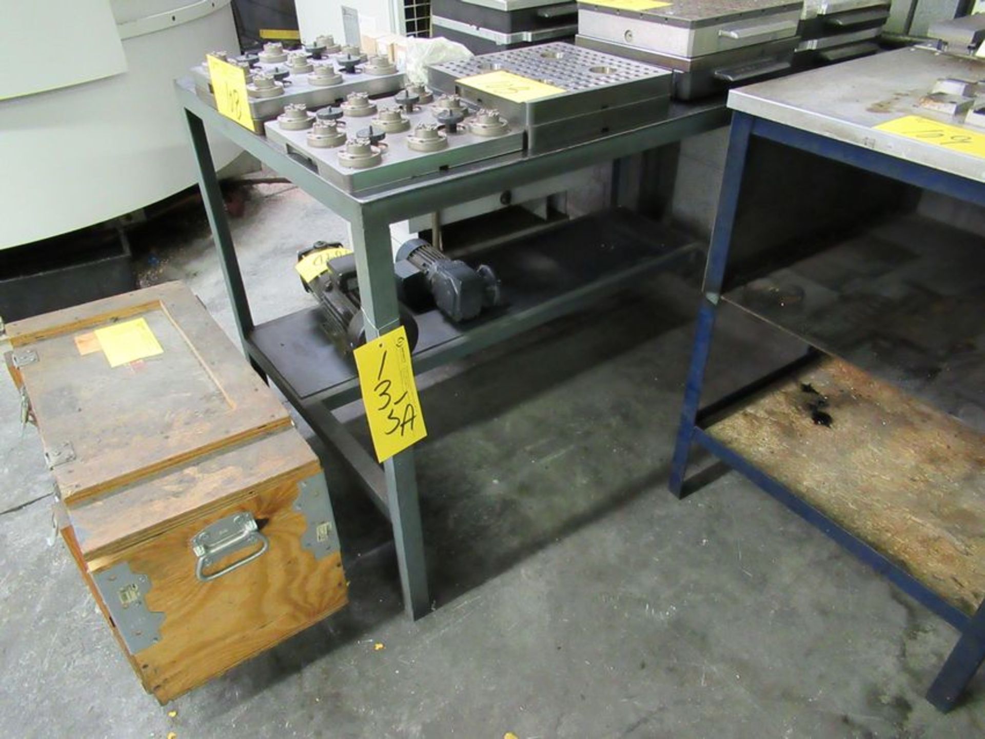 LOT 2 ASST. STEEL 30"X48" MAPLE TOP & STEEL 32"X48" SHOP TABLES (DELAYED DELIVERY) - Image 2 of 2