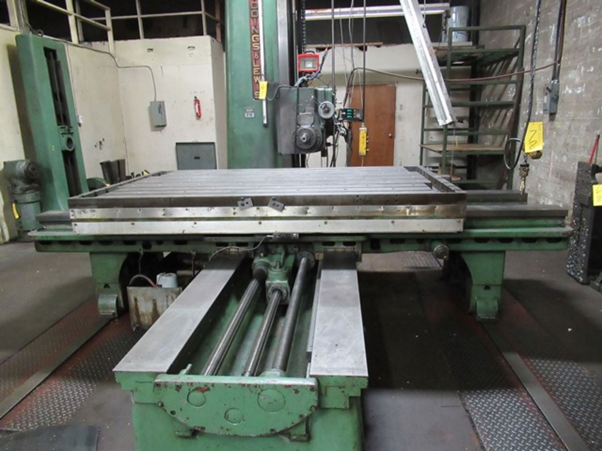 G&L 340T 60"X98" TABLE 4" SPINDLE HORIZONTAL BORING MILL W/MITUTOYO 3-AXIS DRO, #40 ADAPTER S/N: - Image 4 of 4