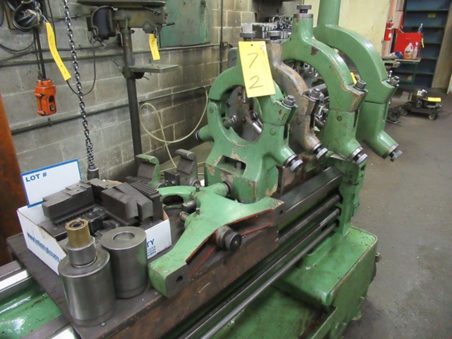 2001 POTISJE ADA-DARBERT ENGINE LATHE, PA-24, 120" BETWEEN CENTER, 24" SWING, 3/5" BORE W/12" 3- - Image 5 of 5