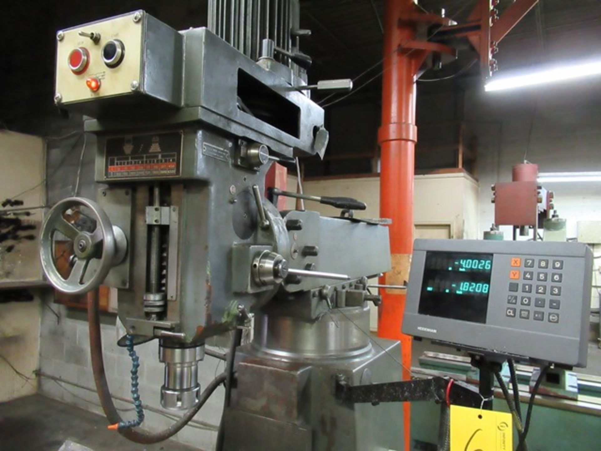 TOS FNK 25 50"X12" 40 TAPER VERTICAL MILL W/HEIDENHAIN 2-AXIS DRO S/N: 25615 (NO VISE) - Image 2 of 2