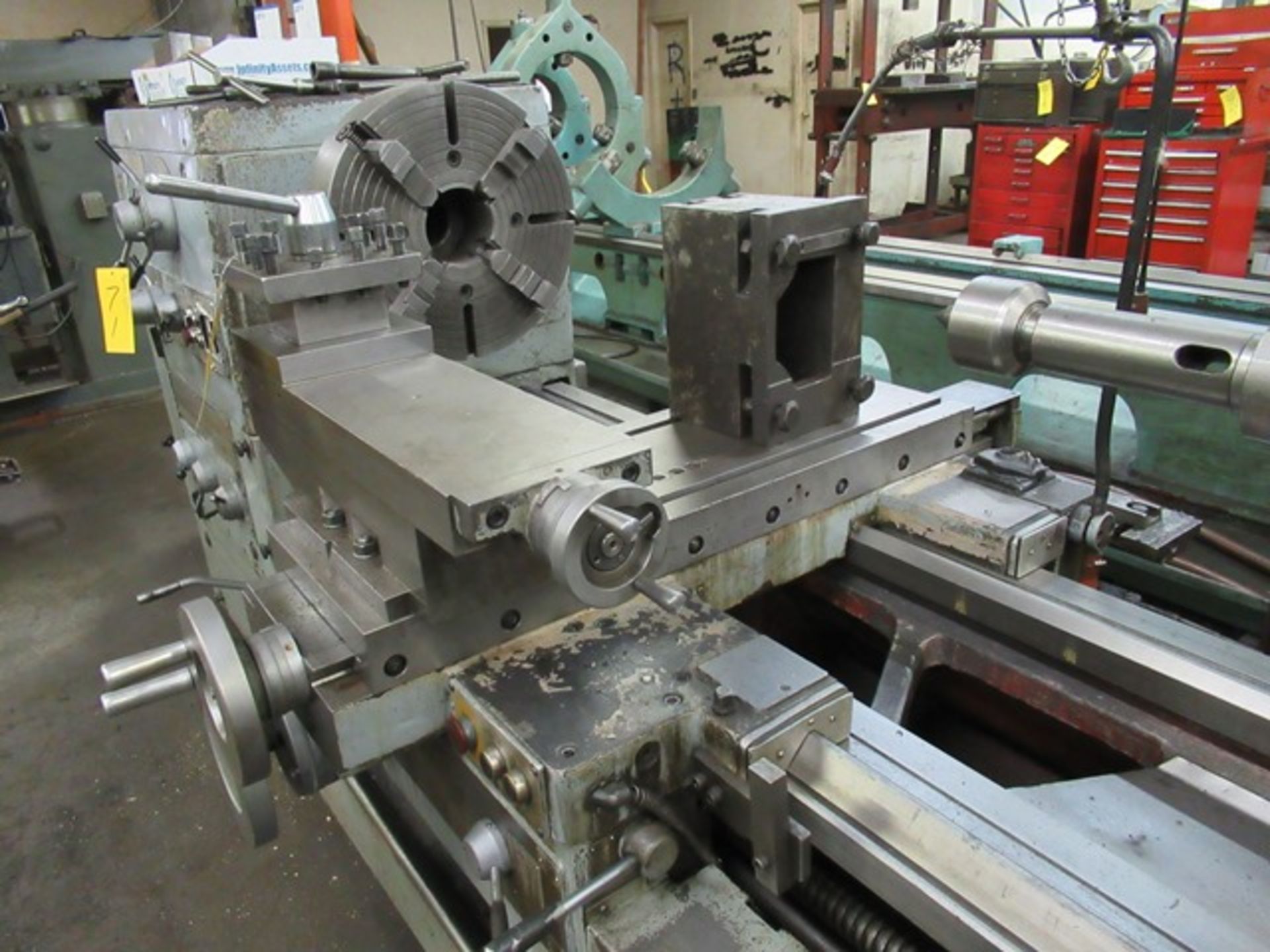 TITAN SNA 800X4000 ENGINE LATHE, 32" SWING, 160" BETWEEN CENTER, 3-1/4" BORE W/STEADY REST, TOOLING, - Image 2 of 5