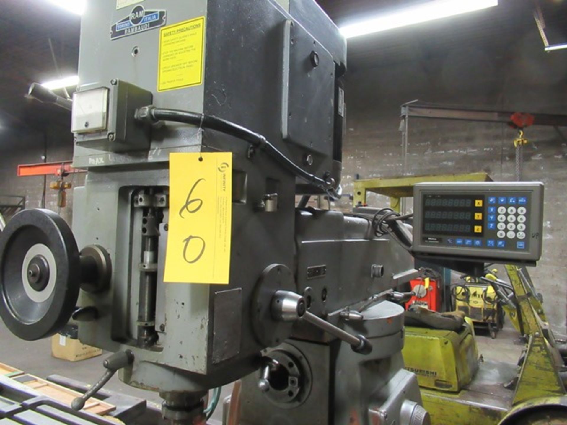 RAMBAUDI MS3 51"X14" 40 TAPER VERTICAL, 50 TAPER HORIZONTAL UNIVERSAL MILL W/MITUTOYO KL-13 3-AXIS - Image 2 of 2