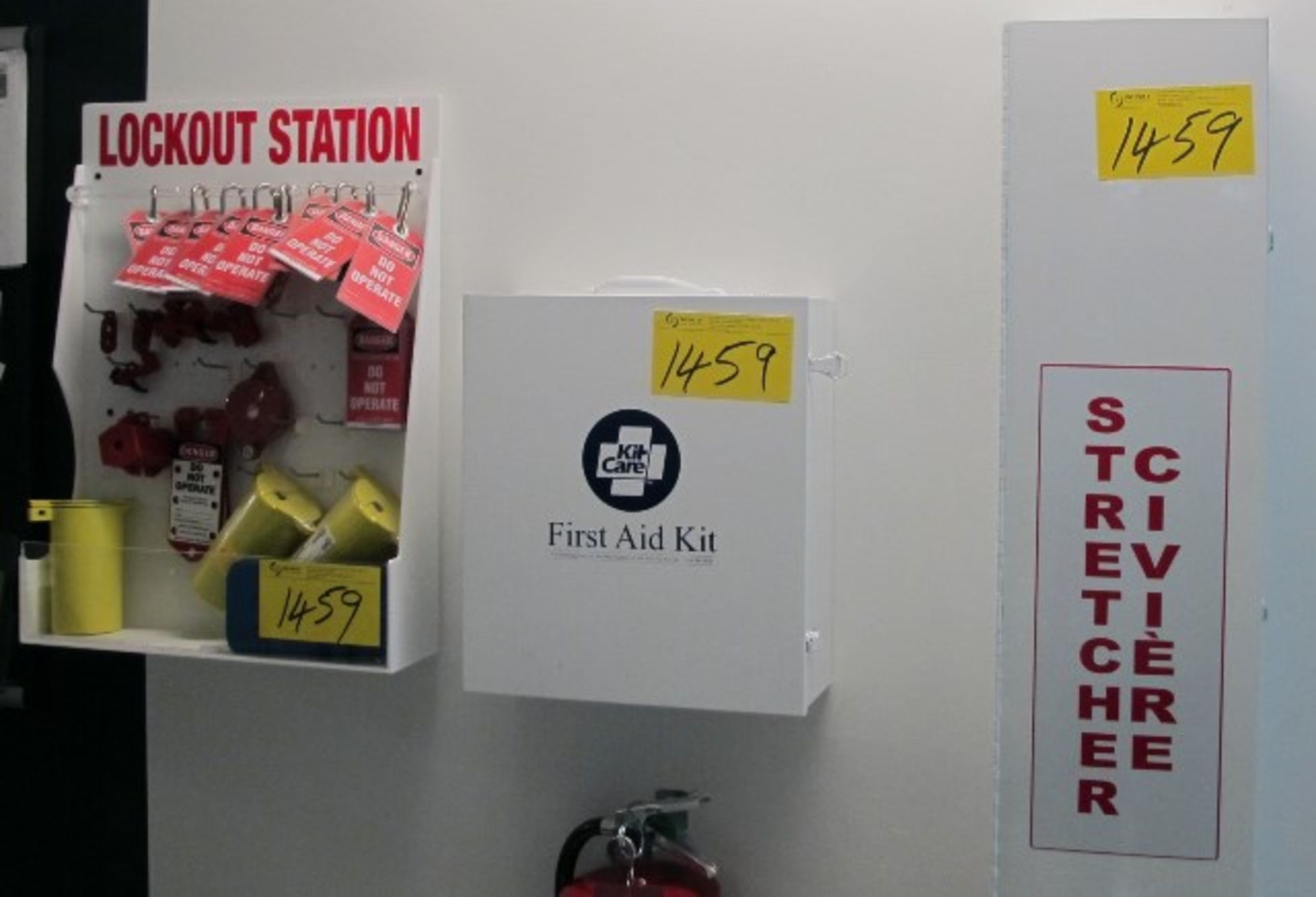 LOT ASST. FIRST AID KITS, SUPPIES, STRETCHER LOCK-OUT STATION, ETC. (CLEAN ROOM) - Image 2 of 3