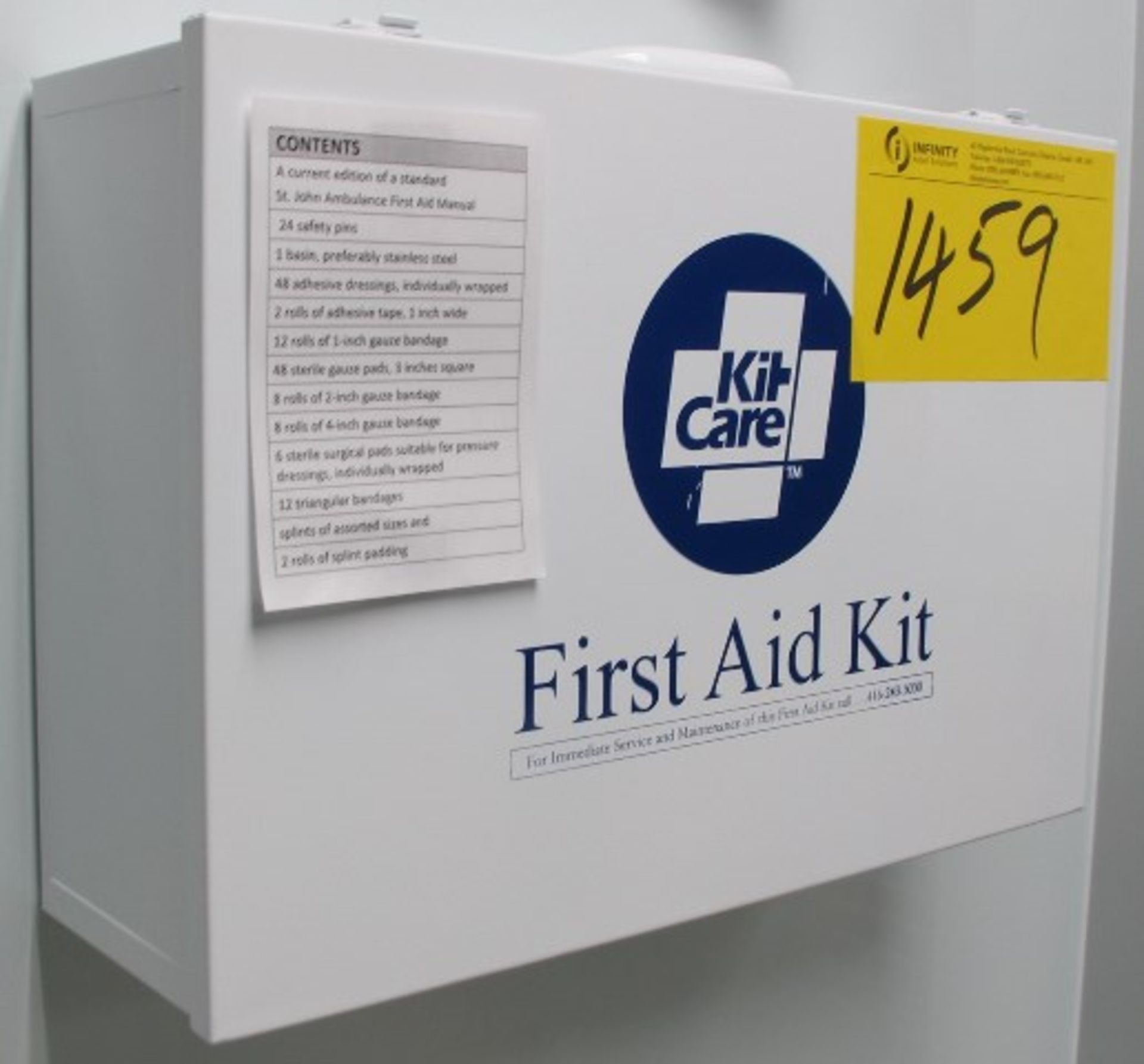 LOT ASST. FIRST AID KITS, SUPPIES, STRETCHER LOCK-OUT STATION, ETC. (CLEAN ROOM) - Image 3 of 3