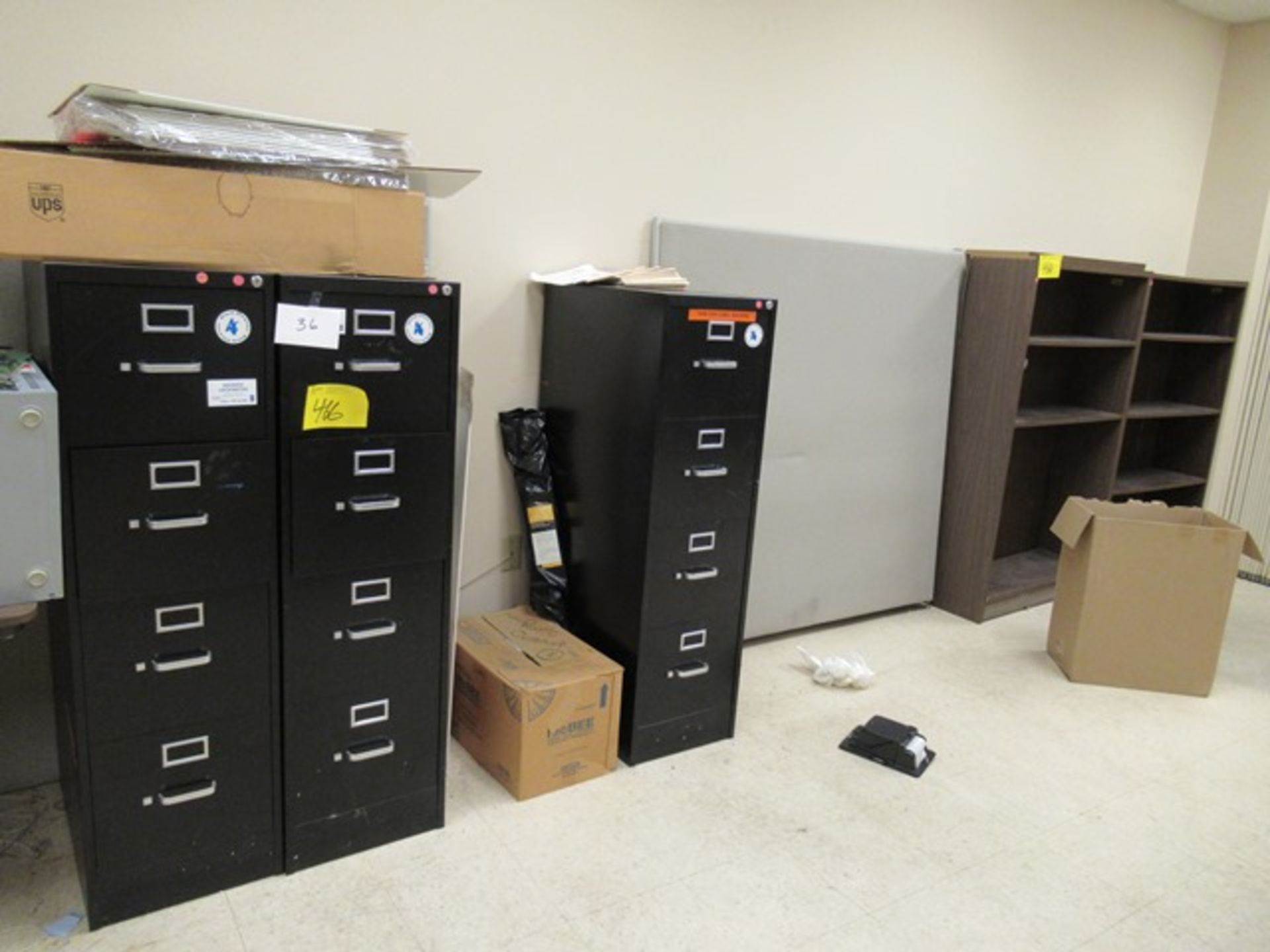 LOT ASST. OFFICE FURNITURE, BLUE PRINT COPIER, FILE CABINETS, CHAIRS, ETC. (MO2NDF) - Image 3 of 5