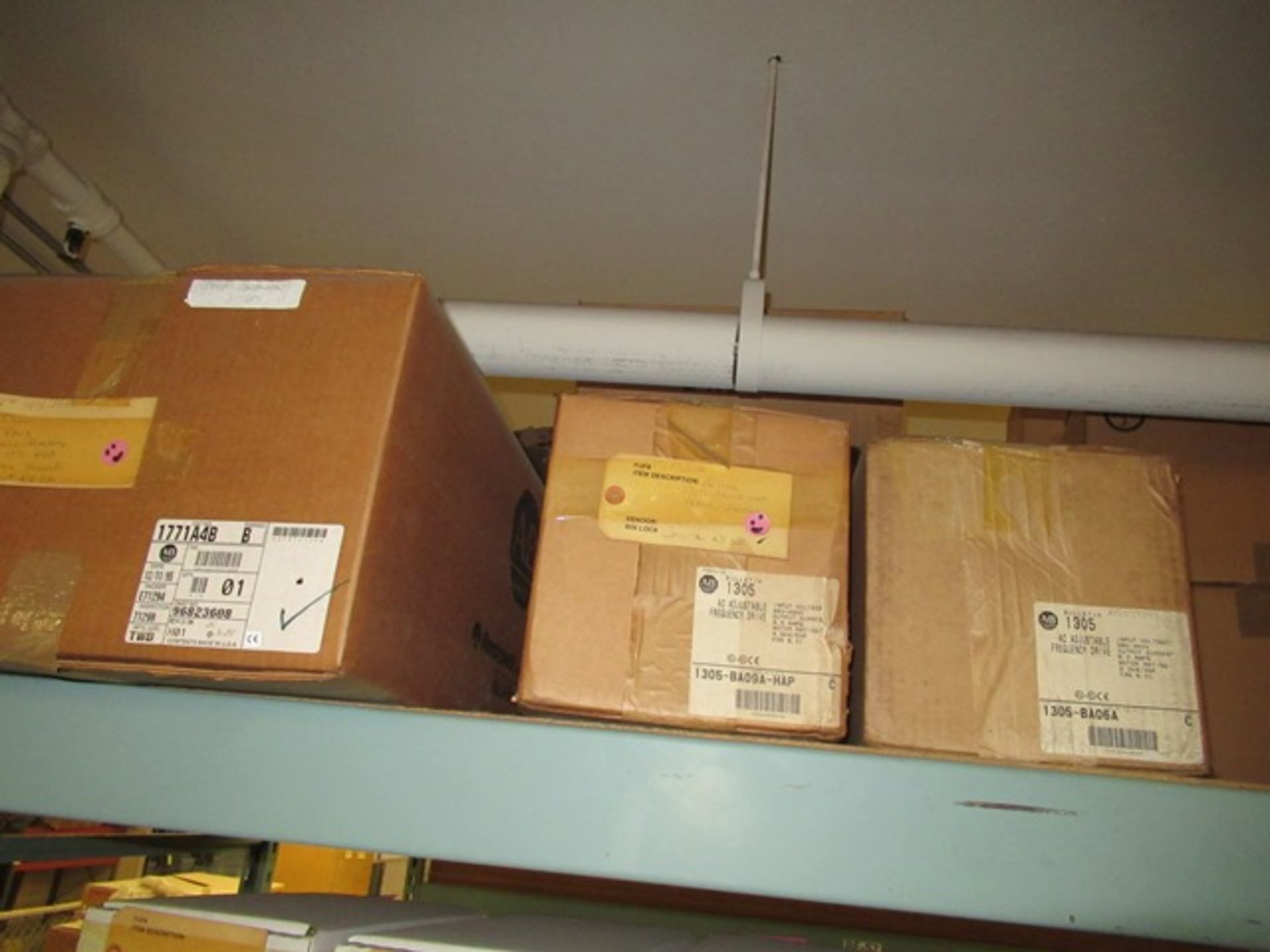 LOT ASST. ALLEN-BRADLEY PARTS, BOARD, DRIVES, CONTROLS, ETC. 1 -SECTION OF RACKING (M-S) - Image 8 of 17