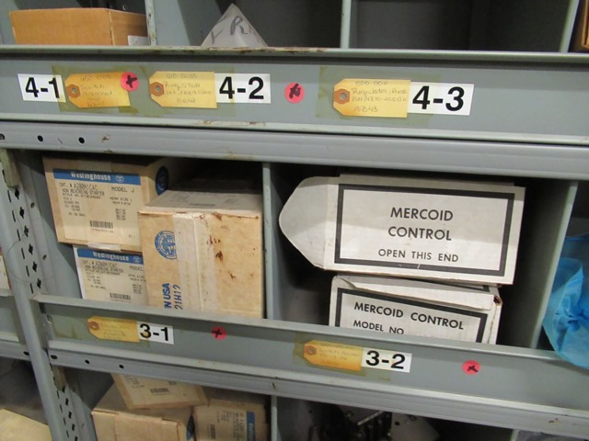 LOT ASST. CLEAVER BROOKS, SULLARI BAILEY PARTS, METERS, FILTERS, ETC. 3 SECTIONS SHELVING (M-S) - Image 5 of 5