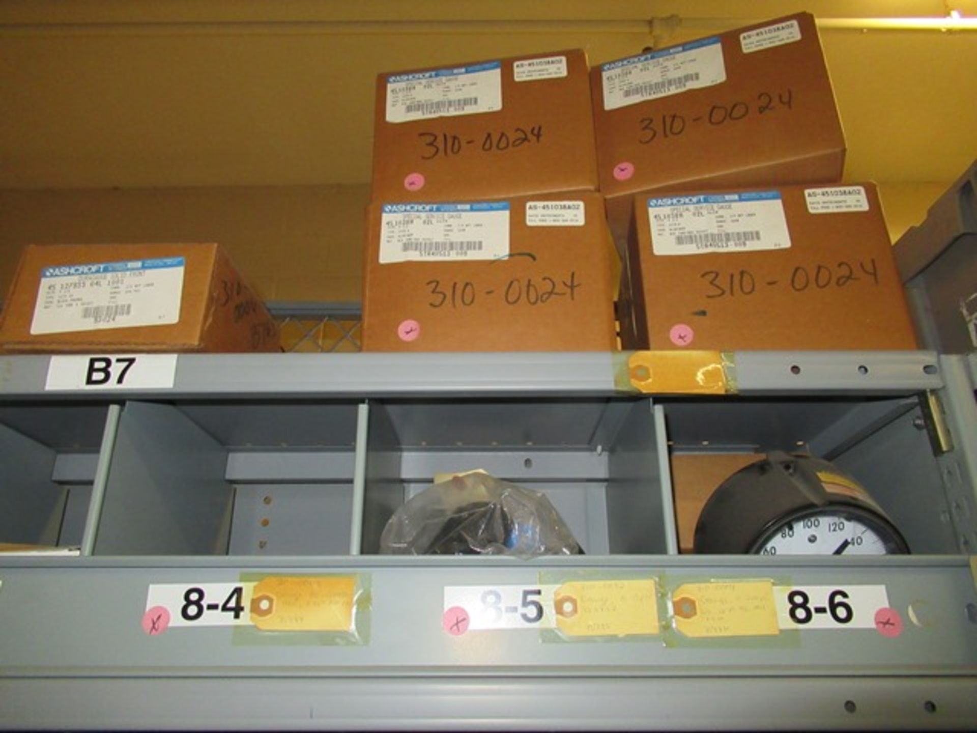 LOT ASST. DWYER, ASHCROFT GAUGES, ETC. 1 SECTION SHELVING (M-S) - Image 3 of 5