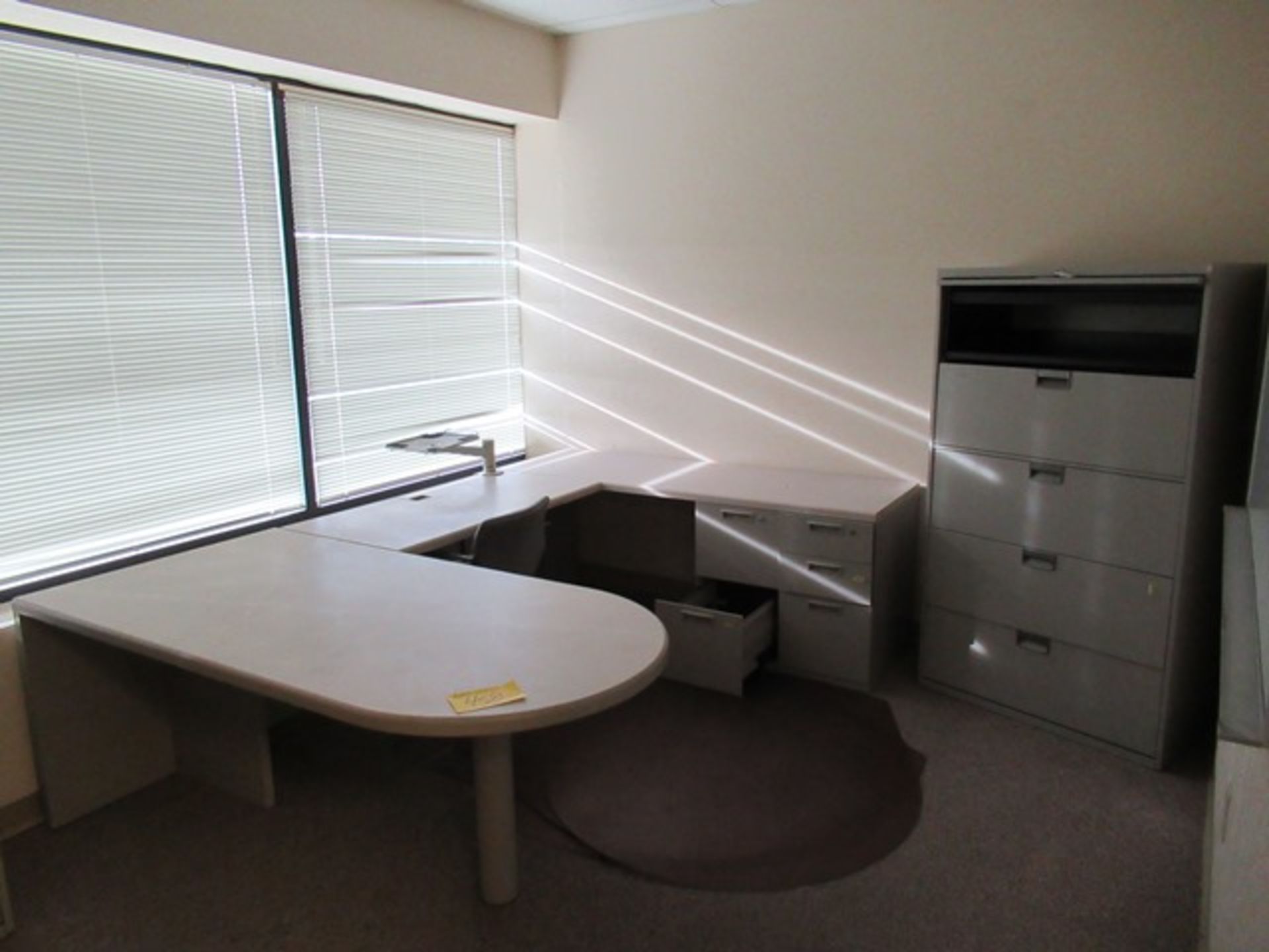 LOT CONTENTS OF 2 OFFICES - DESKS, CHAIRS, FILE CABINETS, ETC. (MO2NDF) - Image 2 of 3