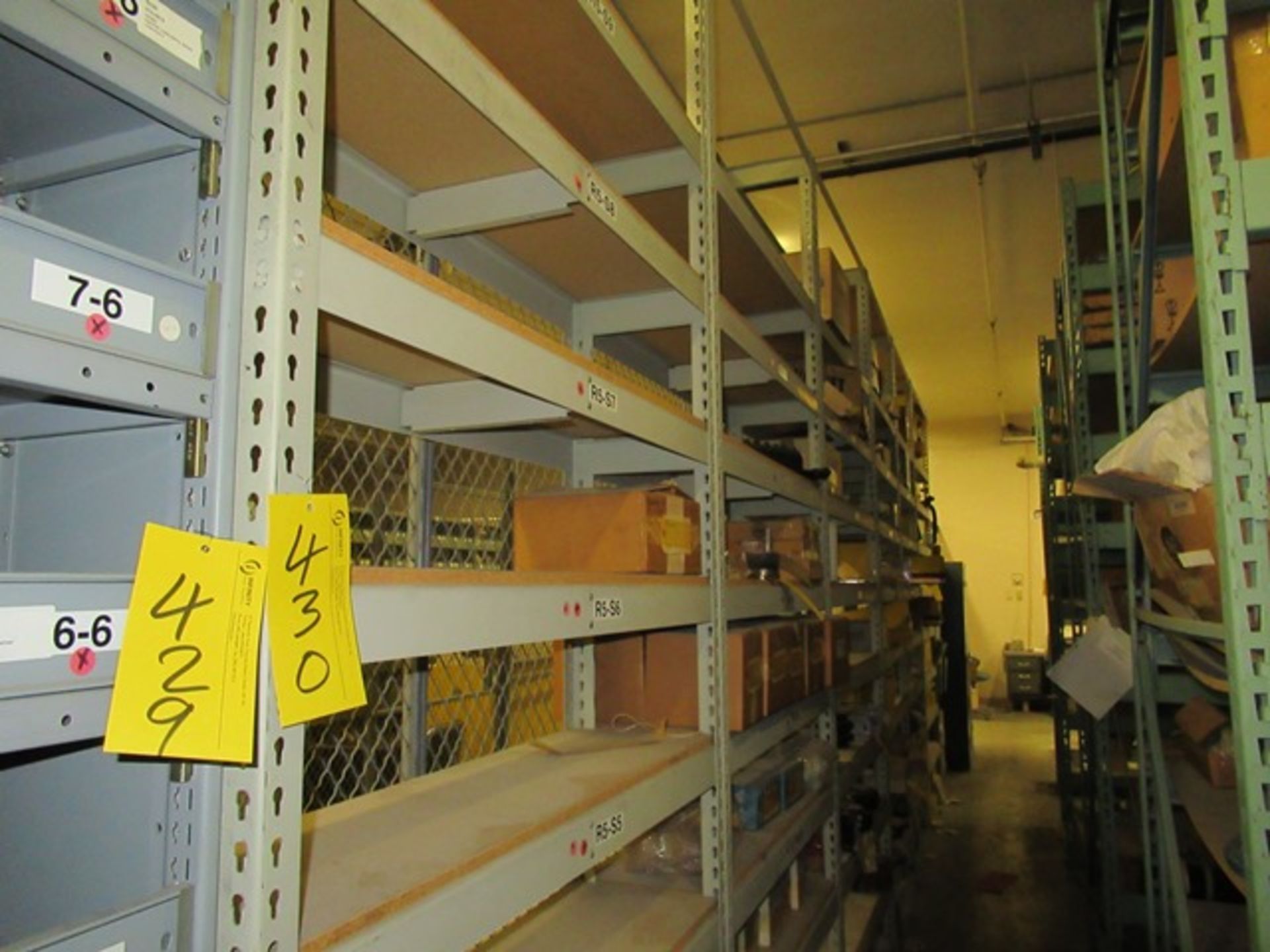 LOT 6 SECTIONS 4'X1'X10'H SHELVING (NO CONTENTS) (DELAYED DELIVERY) (M-S)