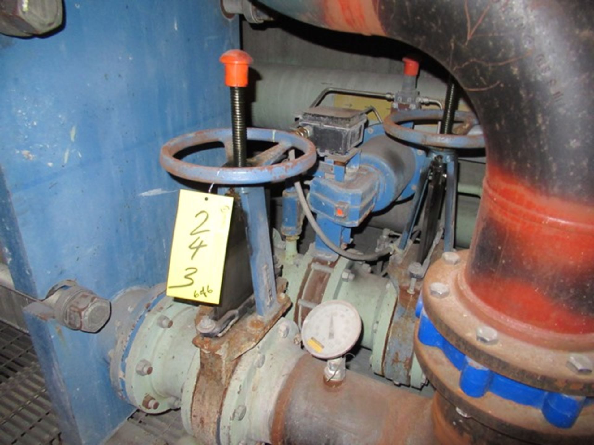 APV TR9AL HX-1 FINAL EFFULENT WATER COOLER S/N: 9506-D W/5 ASST. DEZSURIK GATE VALVES, ETC. (NO S/ - Image 2 of 2