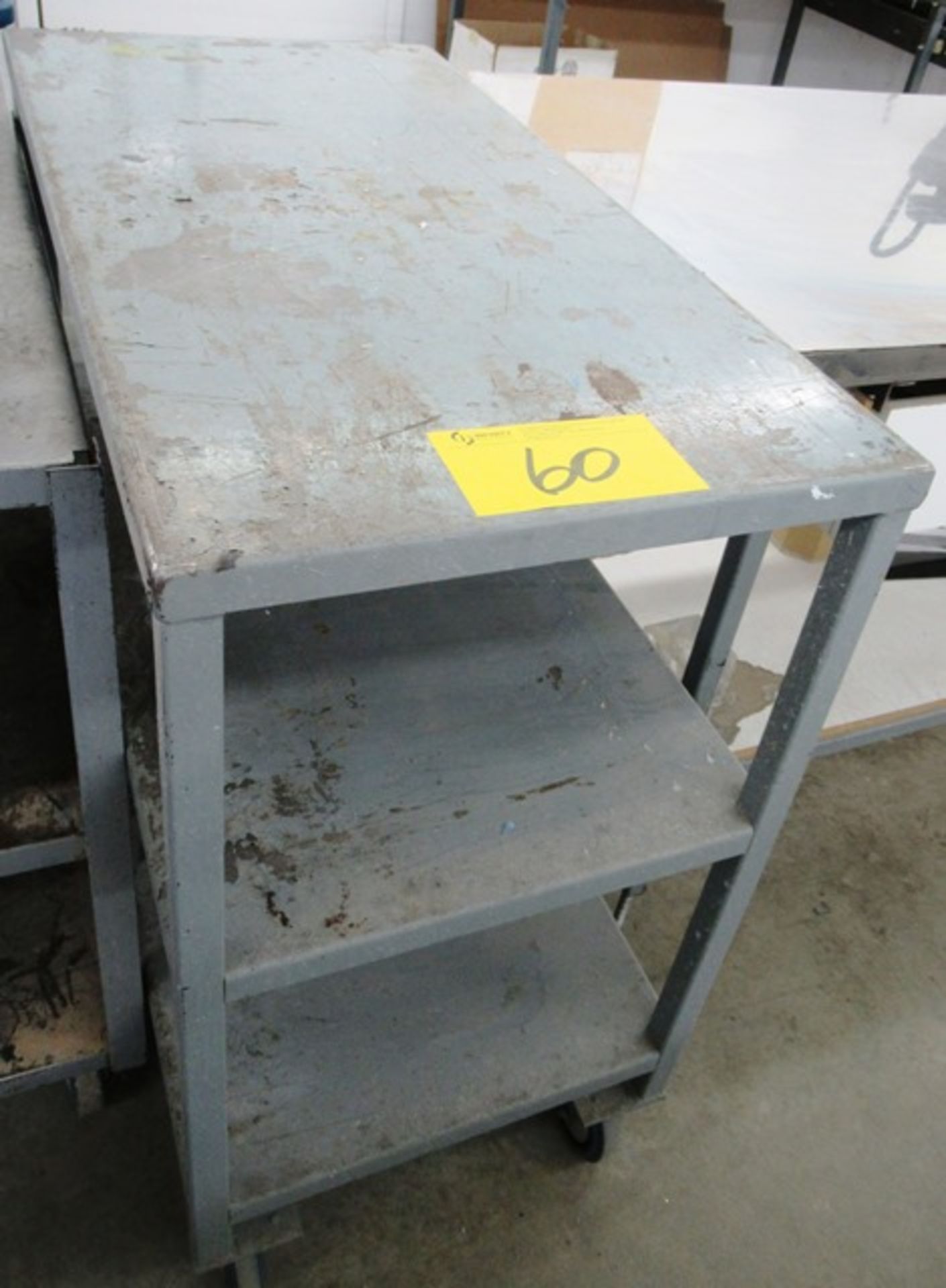 THREE TIER SHOP CART ON CASTORS