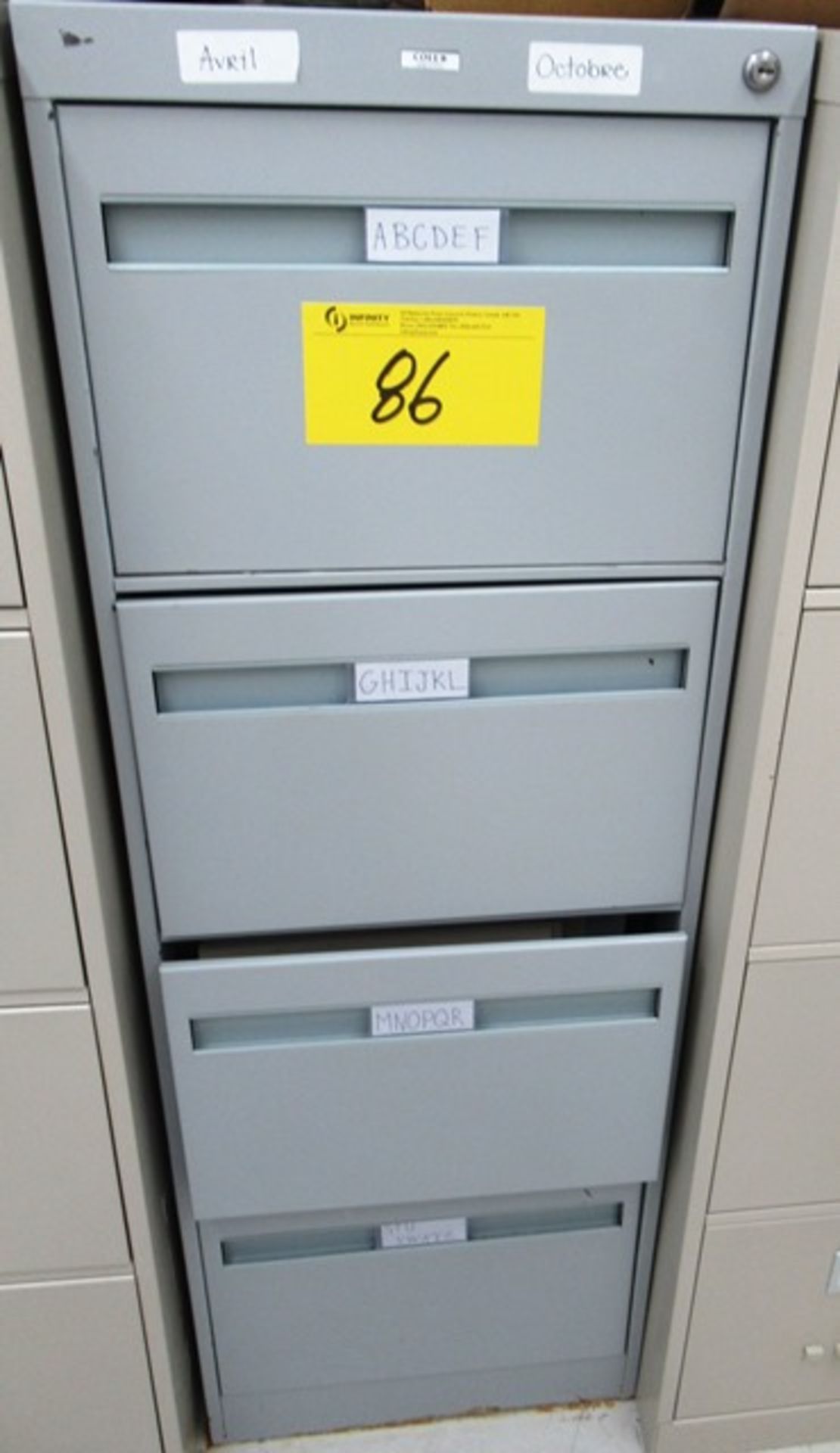 COLE 4 DRAWER FILING CABINET