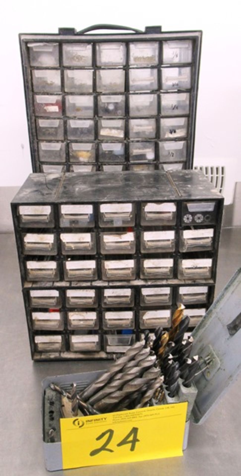 ASSORTED DRILL BITS & CABINETS