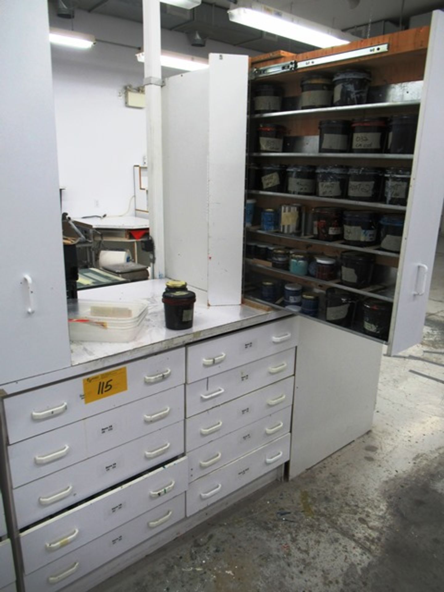 (9) DRAWER STORAGE CABINET C/W CONTENTS