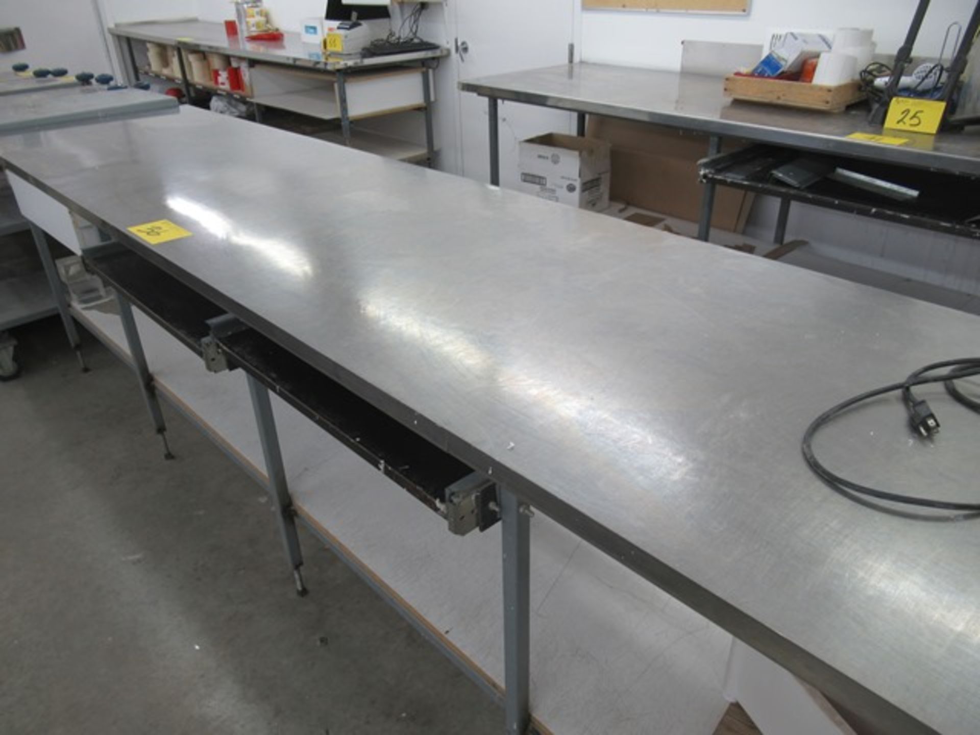 12' LONG METAL FRAME & S.S. TOP TABLE