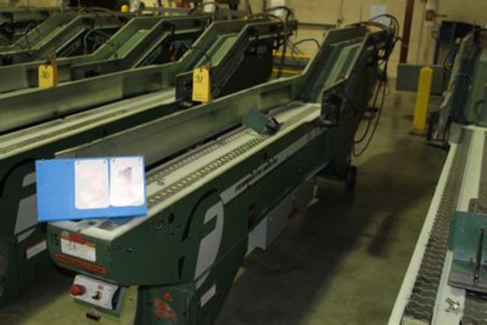 FAEUILTAULT MDL 3000 SB MAGAZINE FEEDER, 16' L FEEDER W/ STAINLESS STEEL ROLL TOP CONVEYOR &